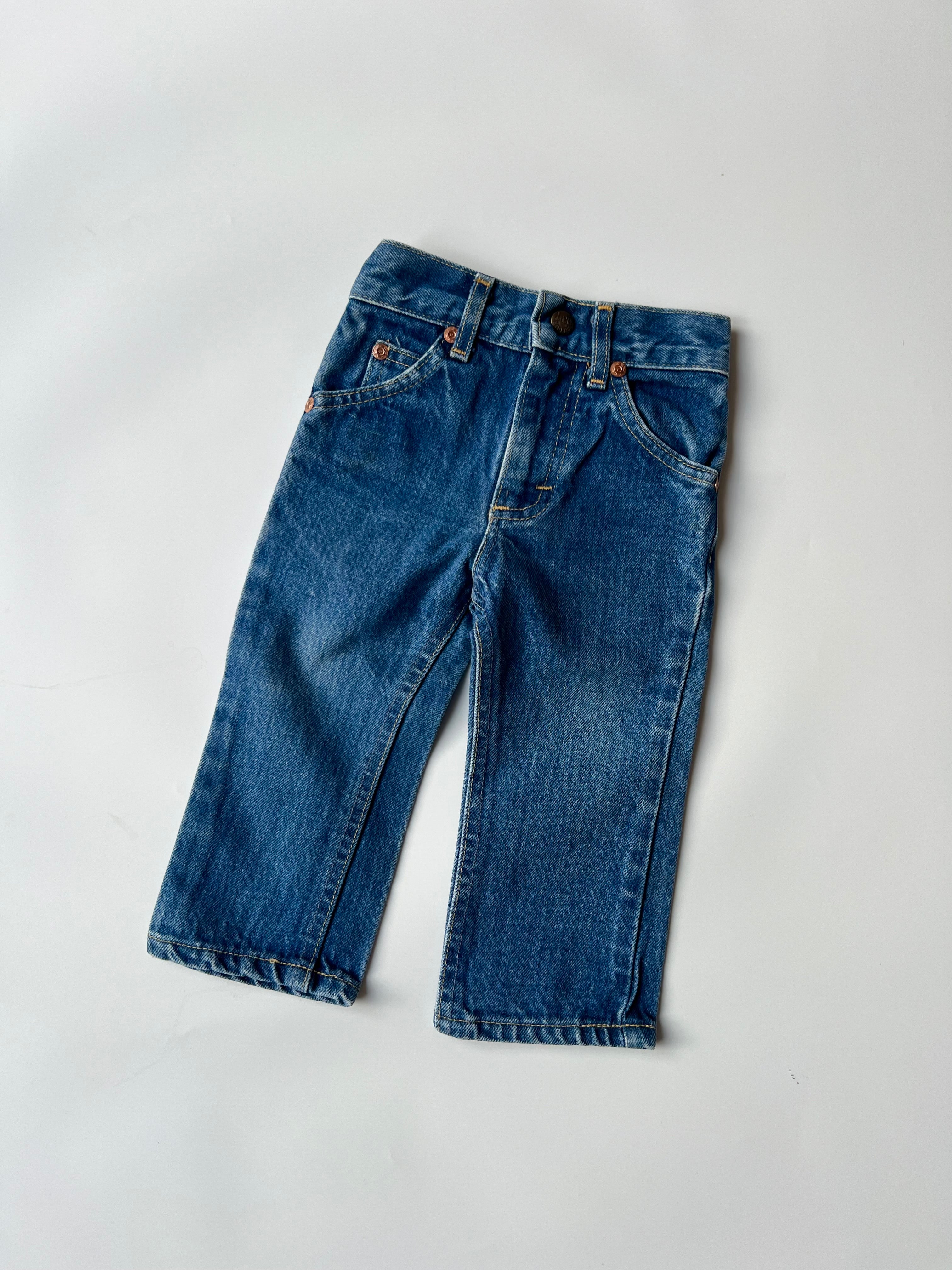 Vintage Kids Lee Denim Dungarees 12 Months