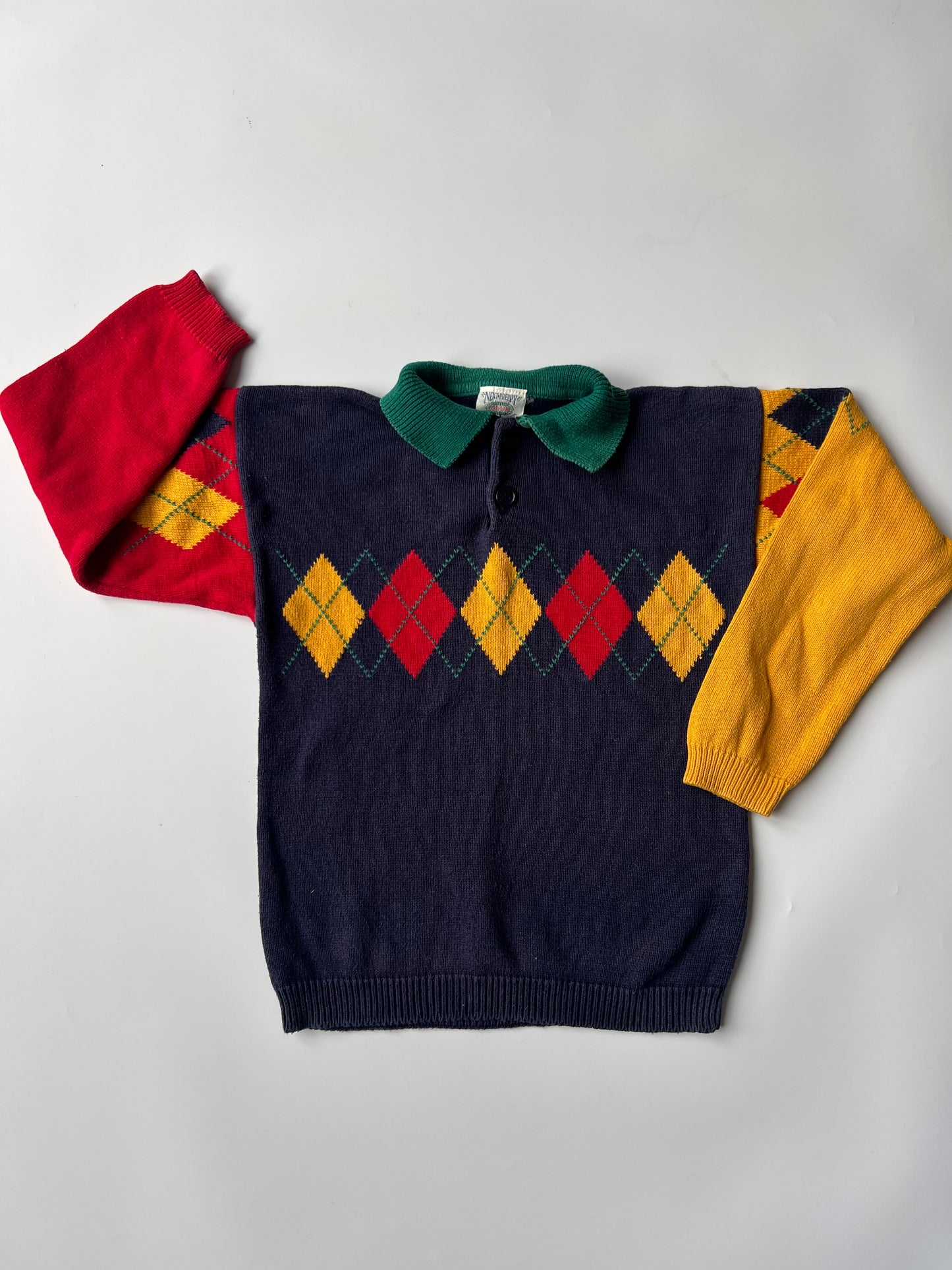 Vintage Next ColourBlock Sweatshirt 7-8 Years