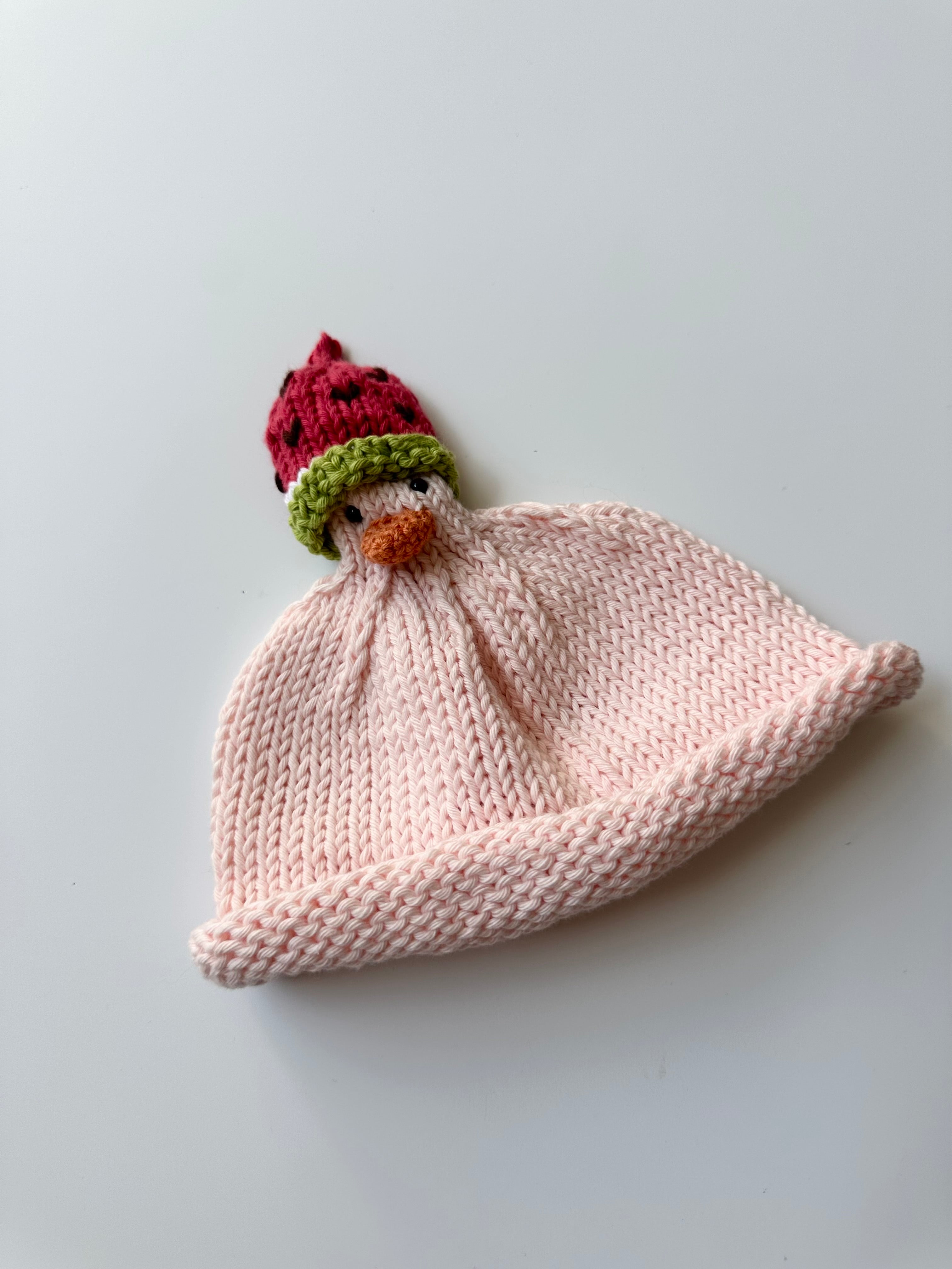 Hand Knitted Bird Hat 0-6 Months 🍉