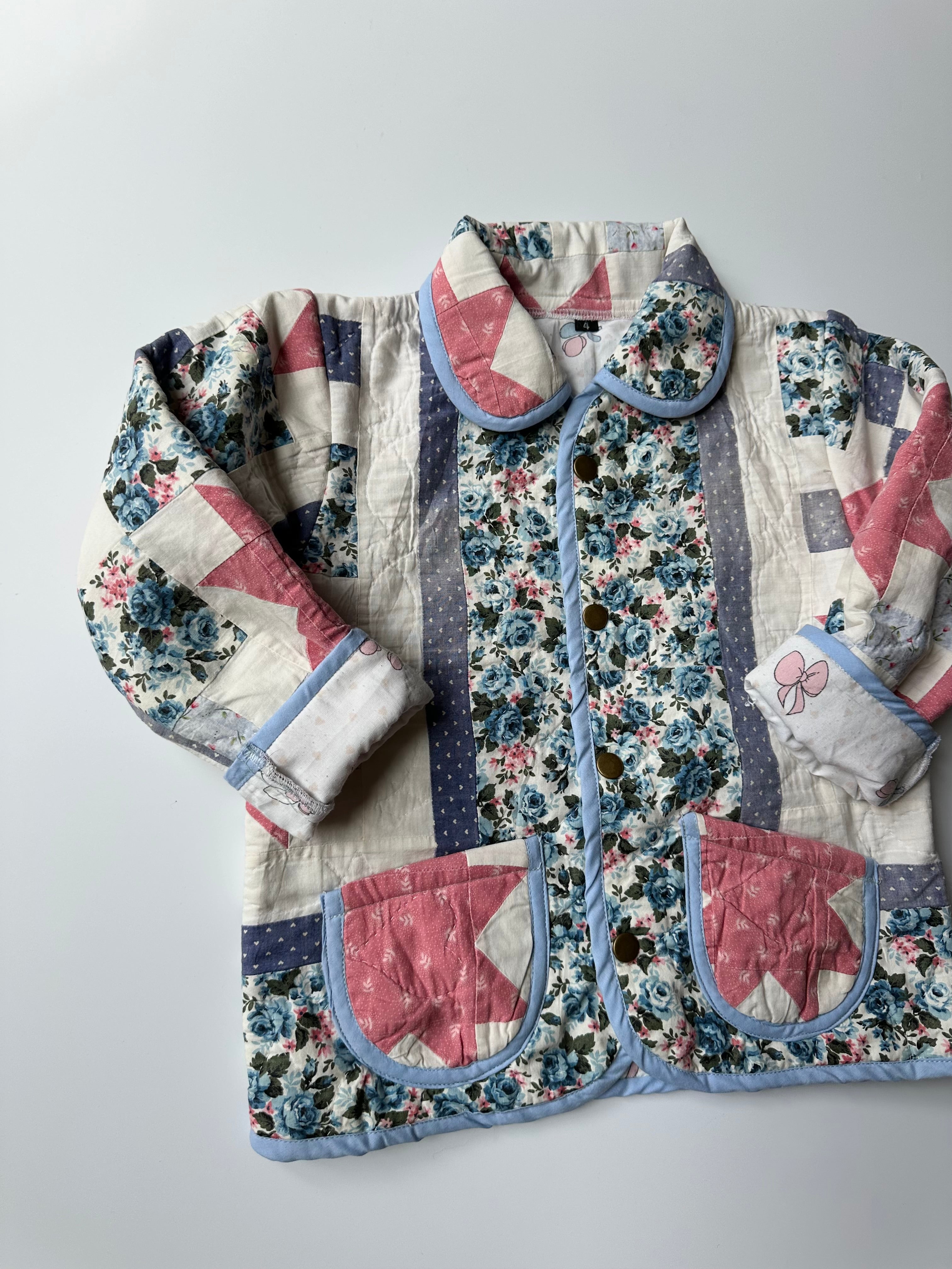 Upcycled Quilt Jacket 4 Years