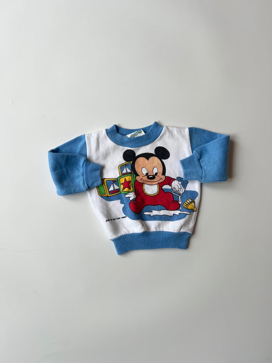 Vintage Disney Baby Mickey Sweatshirt 0-6 Months