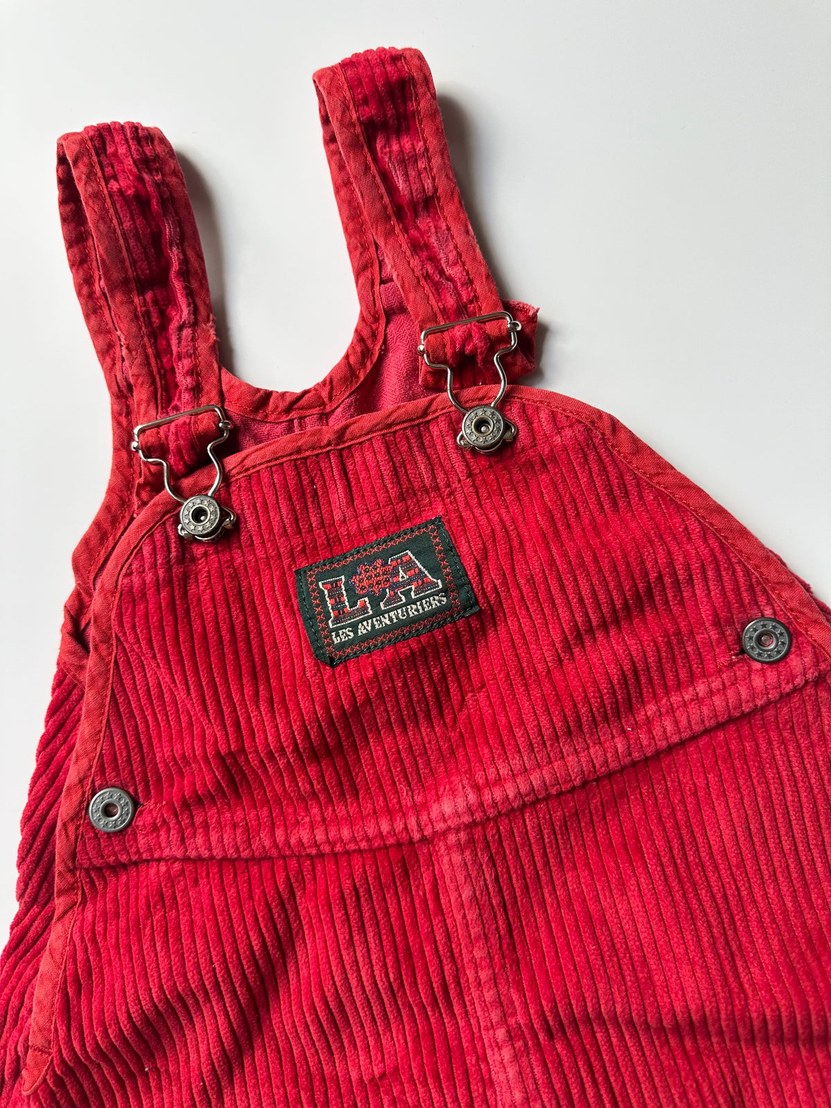 Vintage Red Cord LA Les Adventures Dungarees 12 Months