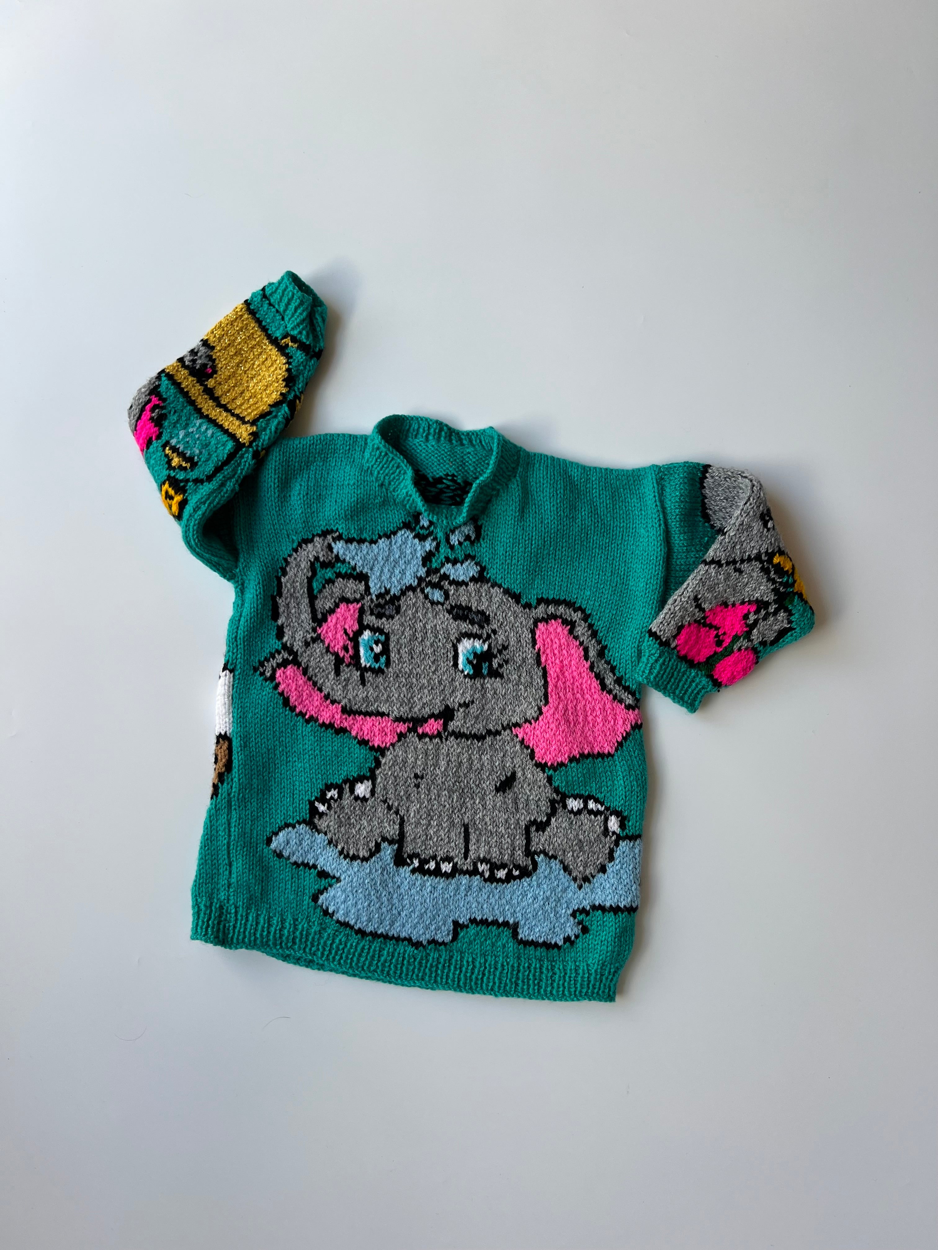 Hand Knitted Children’s Dumbo Jumper 2-4 Years