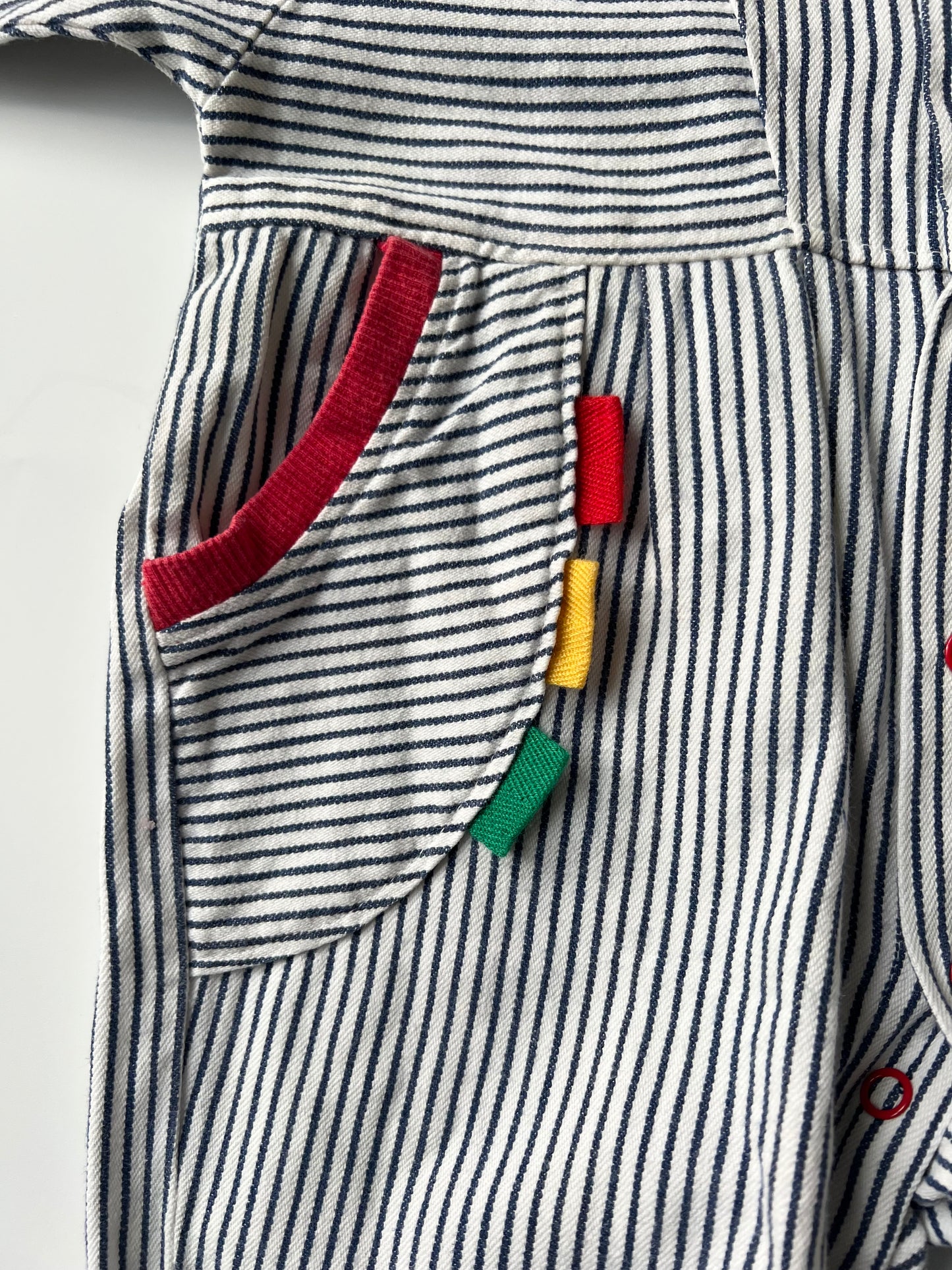 Vintage Kids Striped Boilersuit 6-12 months