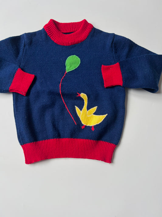 Vintage Colour-Block Jumper 2-3 Years