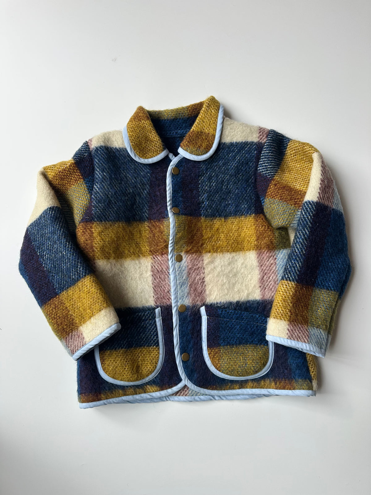 Upcycled Wool Blanket Jacket 6-8 Years
