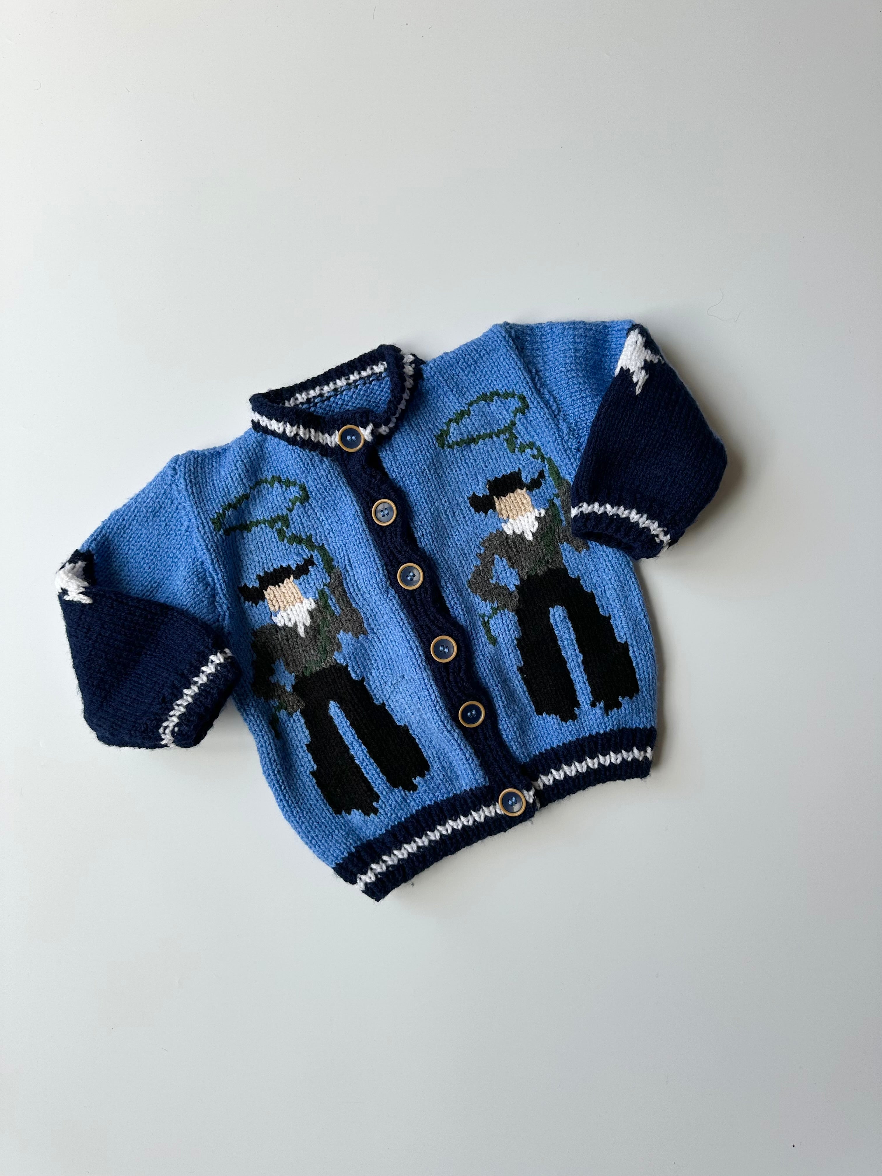Hand-Knitted Cowboy/girl Jumper3-4 Years
