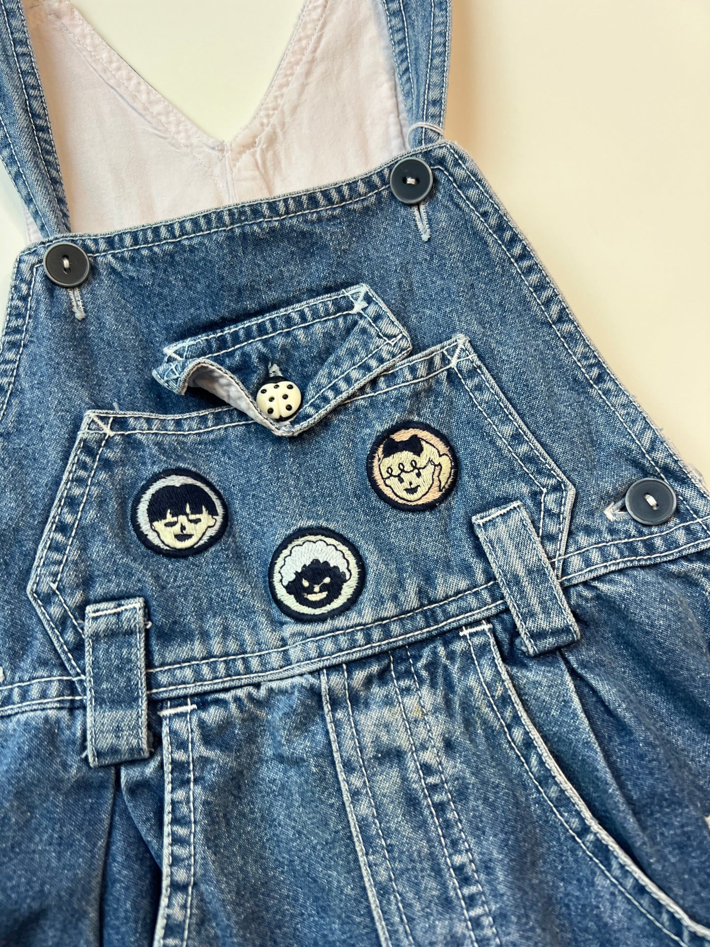 French Vintage Children’s Denim Dungarees 2-3 Years