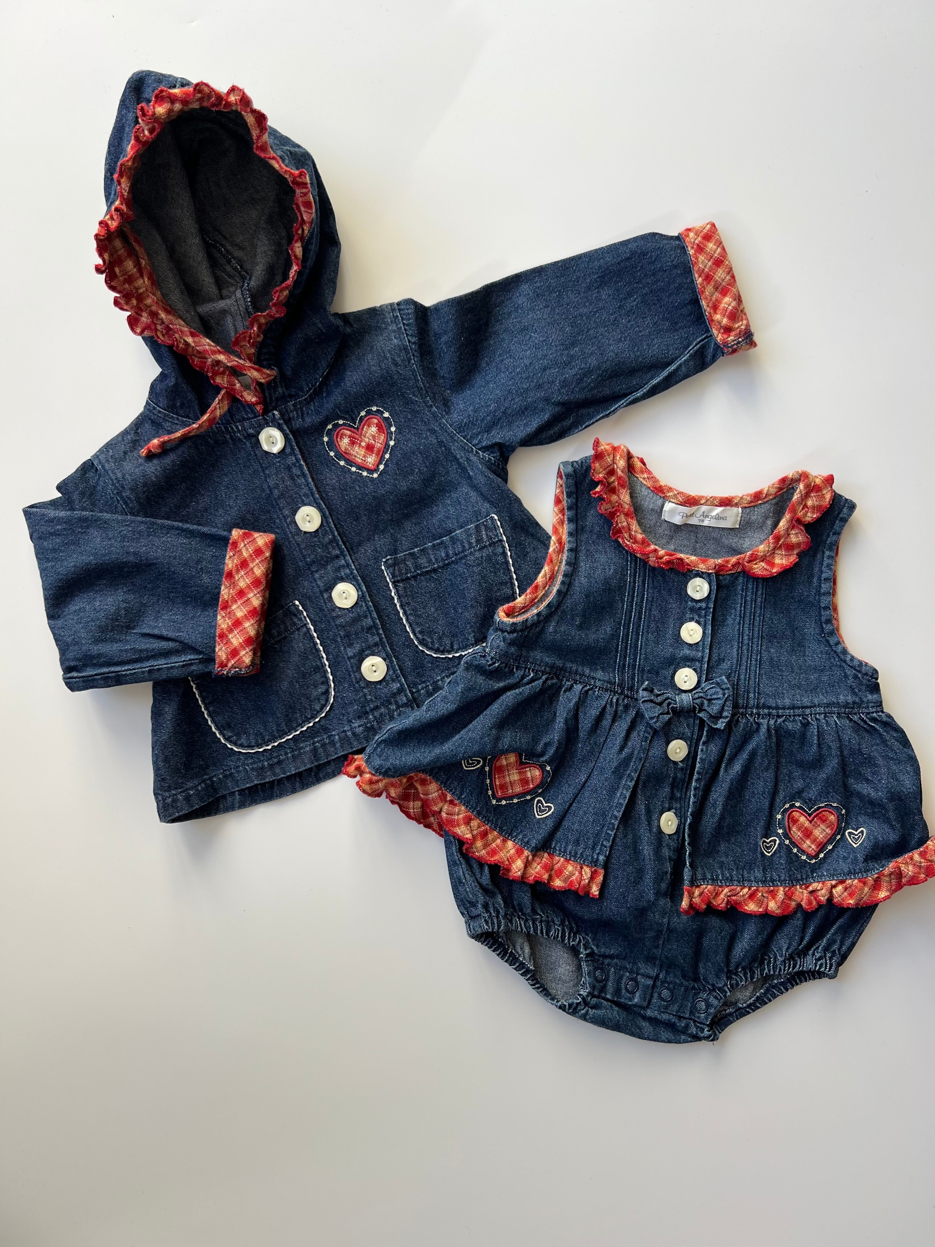 Vintage Petit Angelina Romper & Jacket Set 9-12 Months