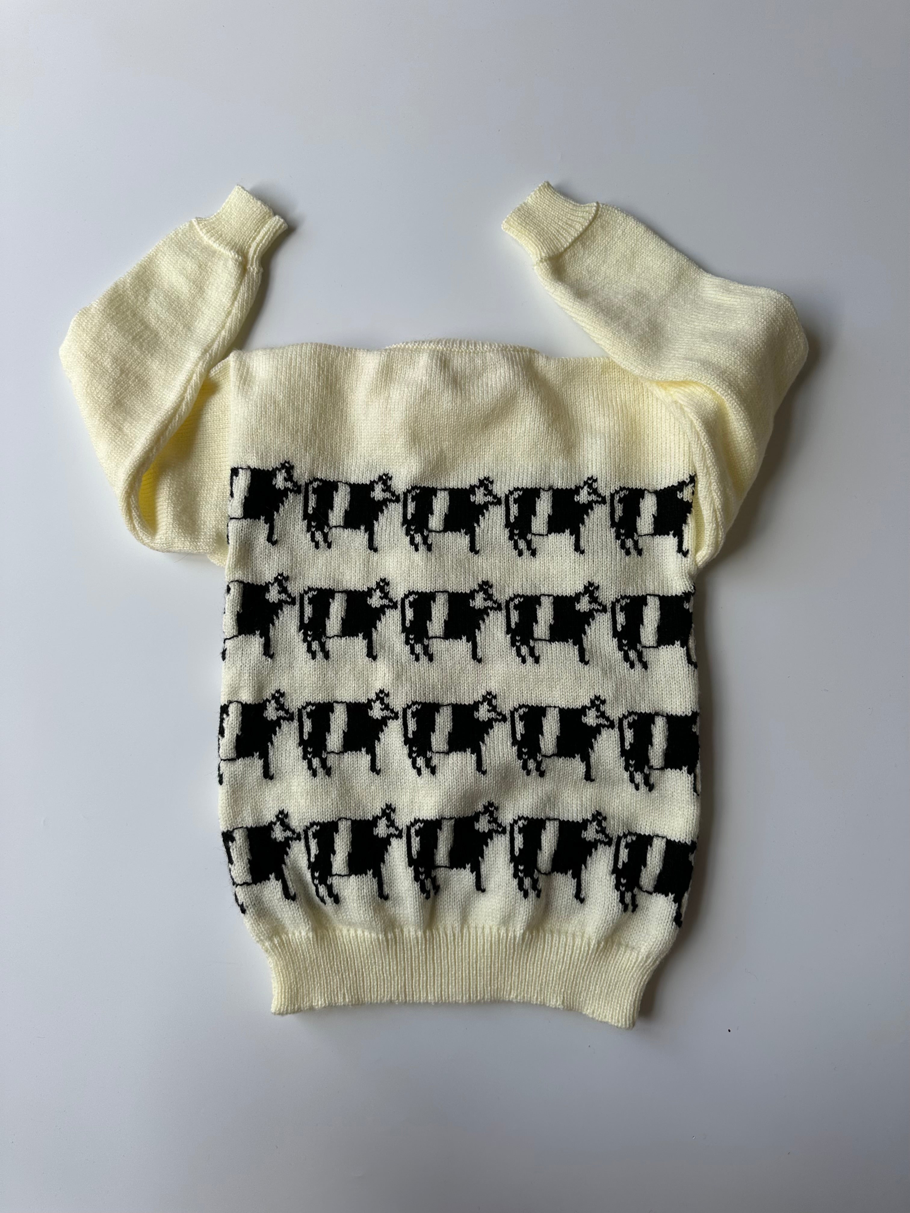 Knitted Cow Jumper 🐄 3-5 Years