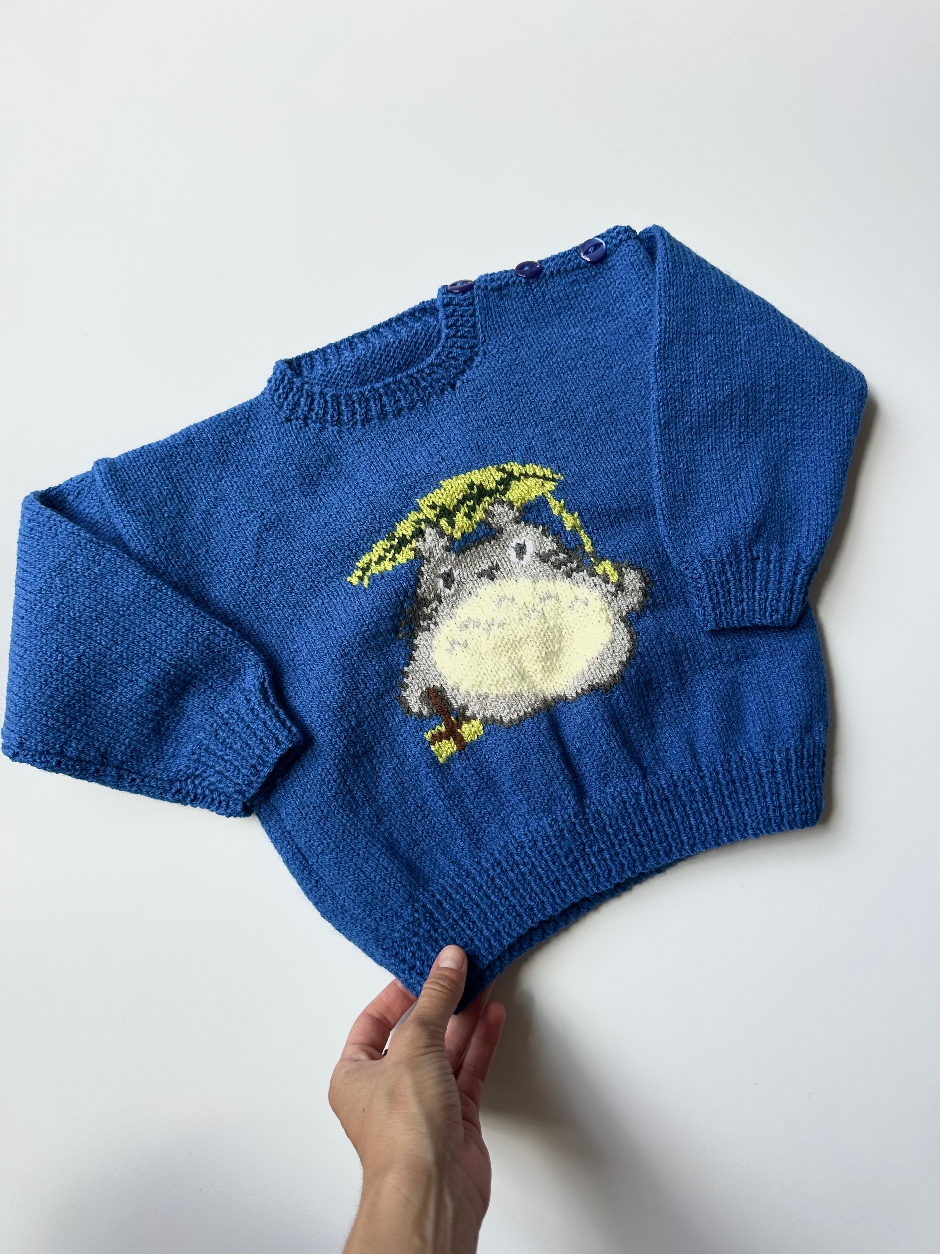 Hand Knitted Totoro Jumper 2-3 Years