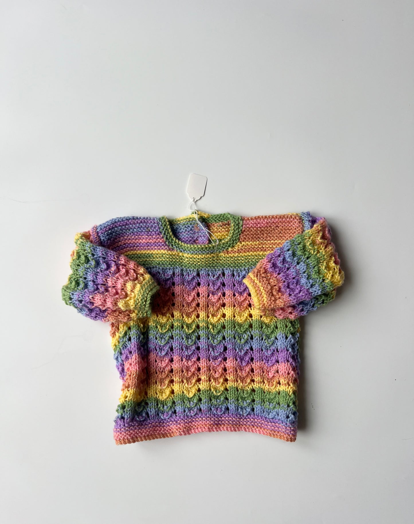 Hand Knitted Rainbow Jumper 🌈