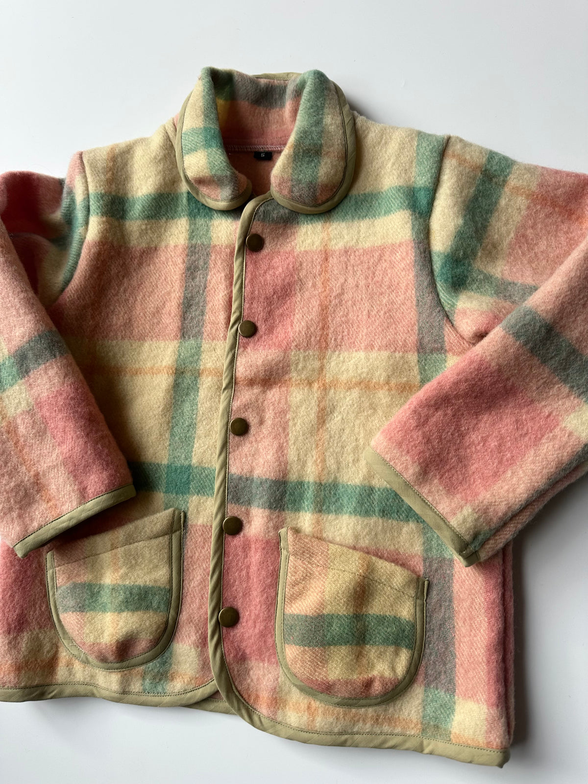 Upcycled Wool Blanket Jacket 5-6 Years