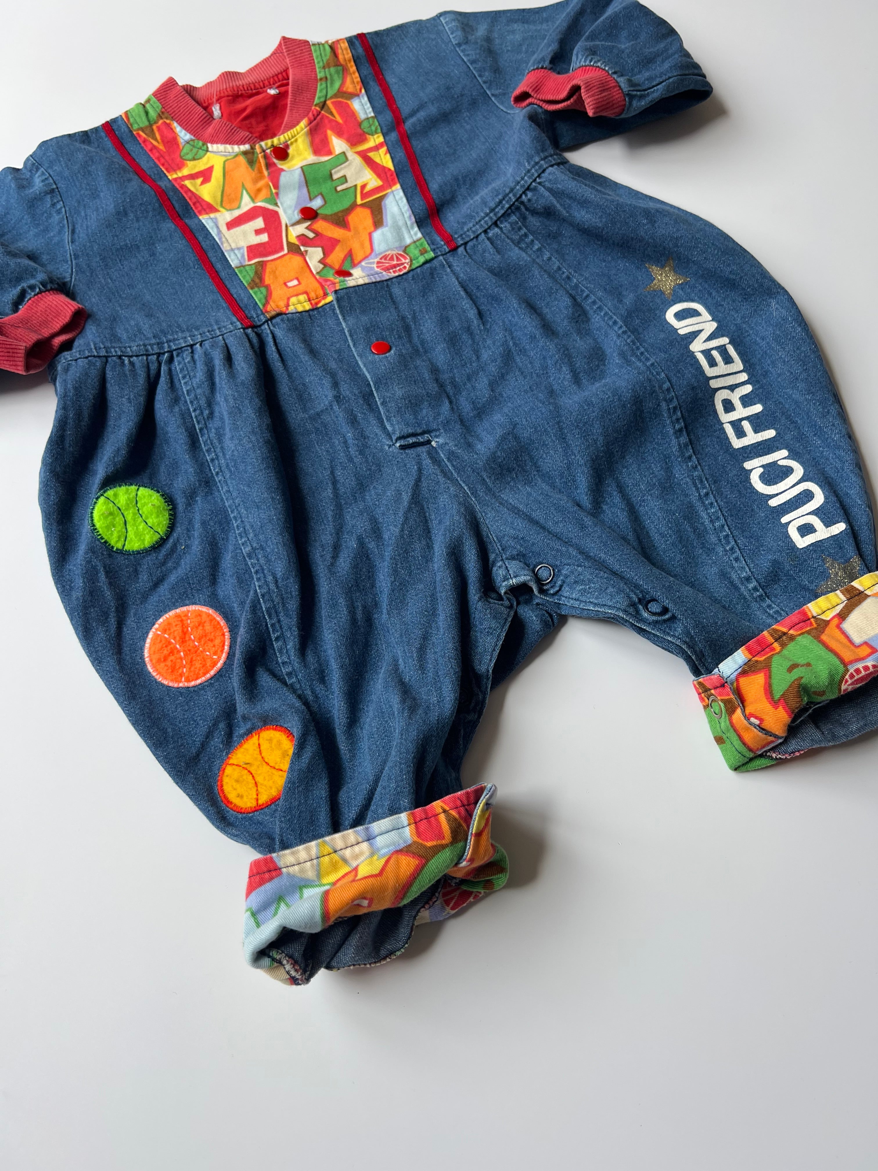 Vintage Denim Romper 12-18 Months