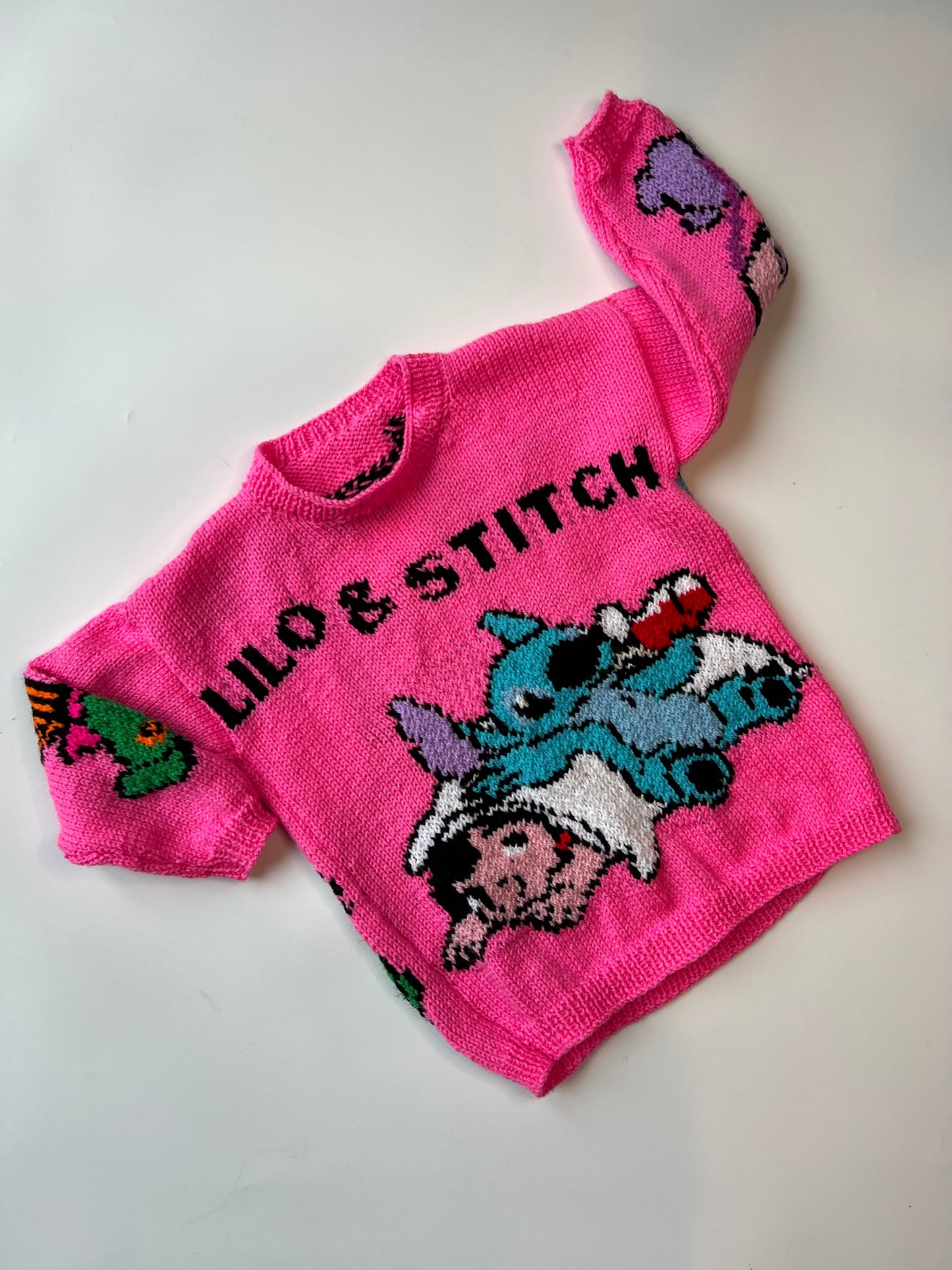 Hand Knitted Lilo & Stitch Jumper 3-5 years
