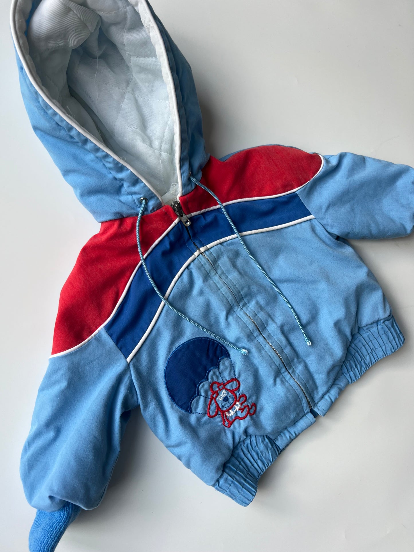 Vintage Kids Blue & Red Bomber Jacket 18 Months