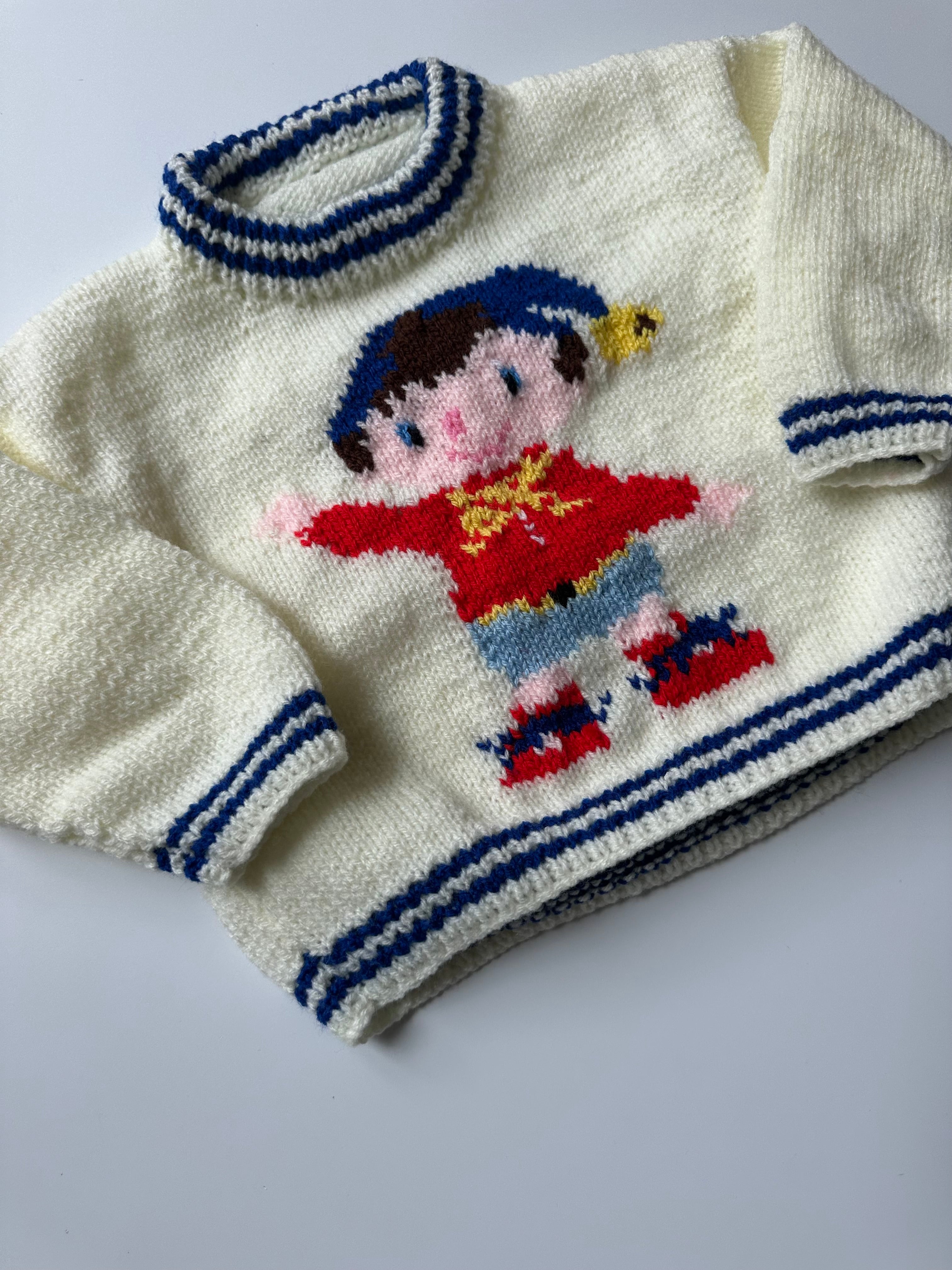 Hand-Knitted Noddy Jumper 2-4 Years