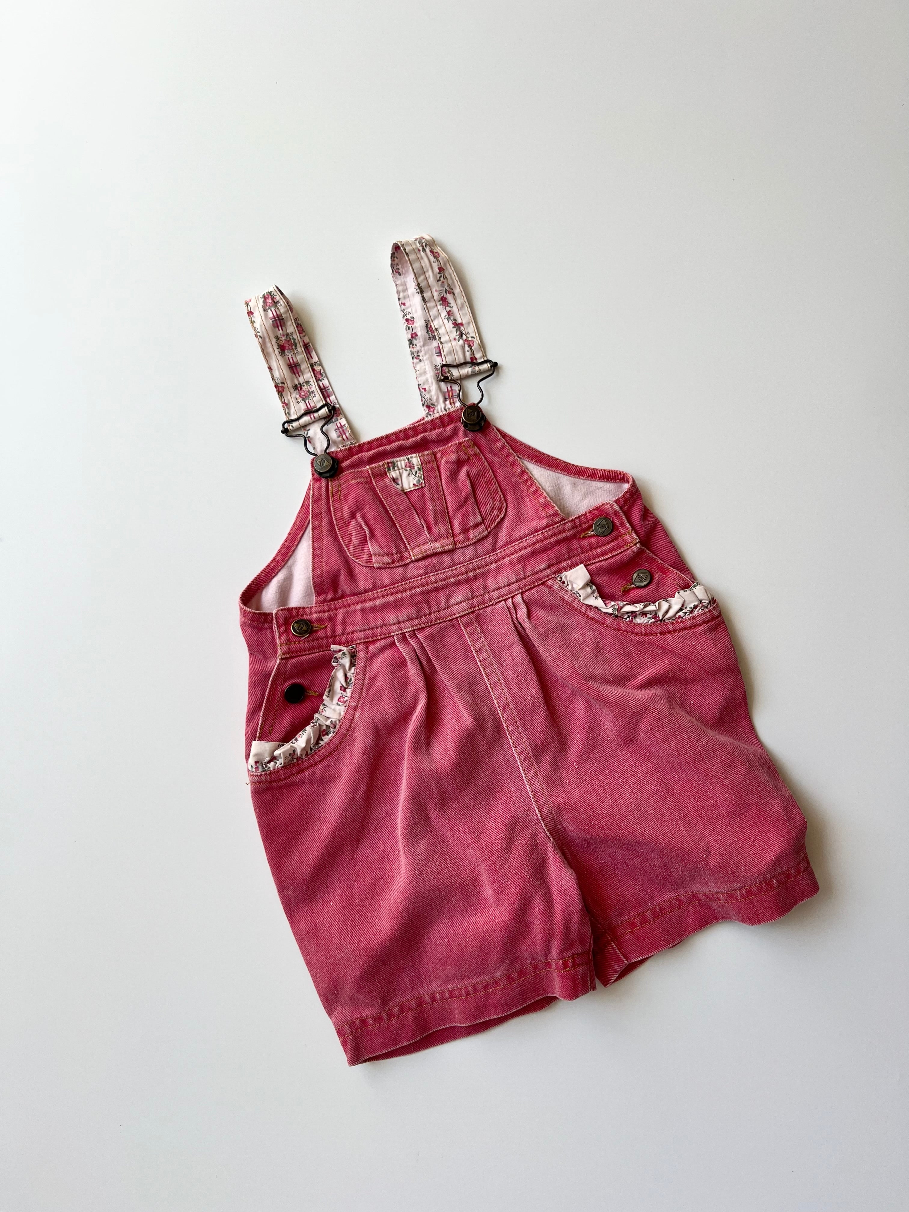 Vintage Italian Denim Red Children’s Shorteralls 4-6 Years