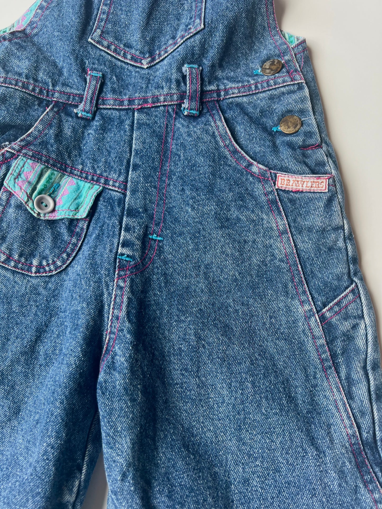 Vintage 90s Denim Kids Dungarees 4 Years