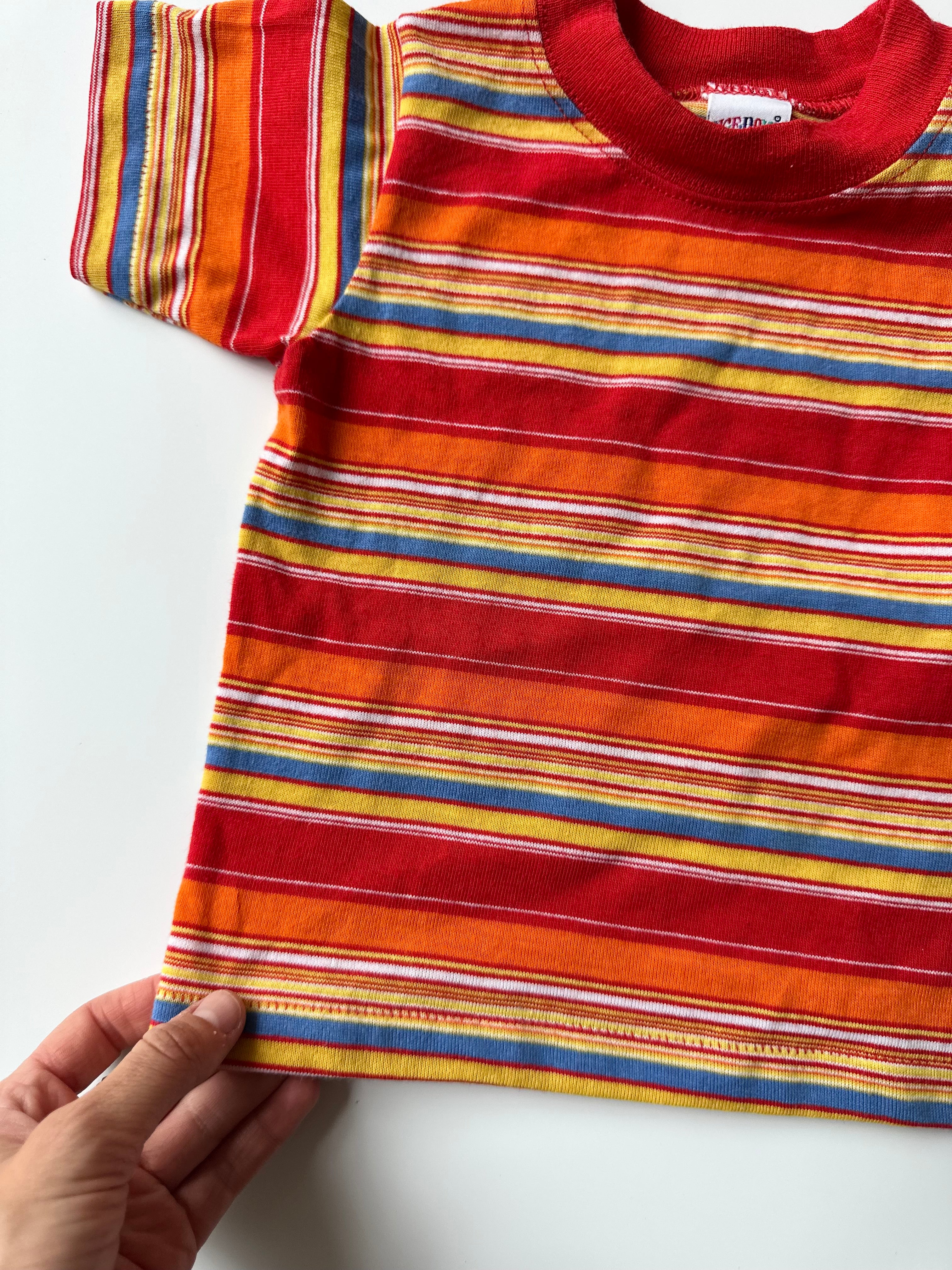Vintage Rainbow Striped T-Shirt 6-12 Months
