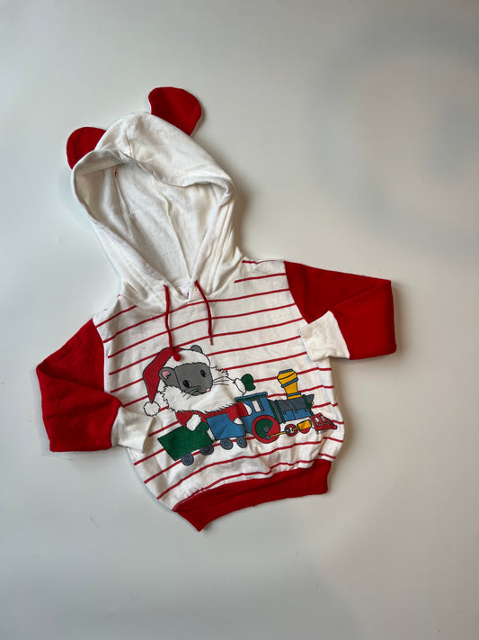Vintage Mouse Festive Hooded Top 2-3 Years