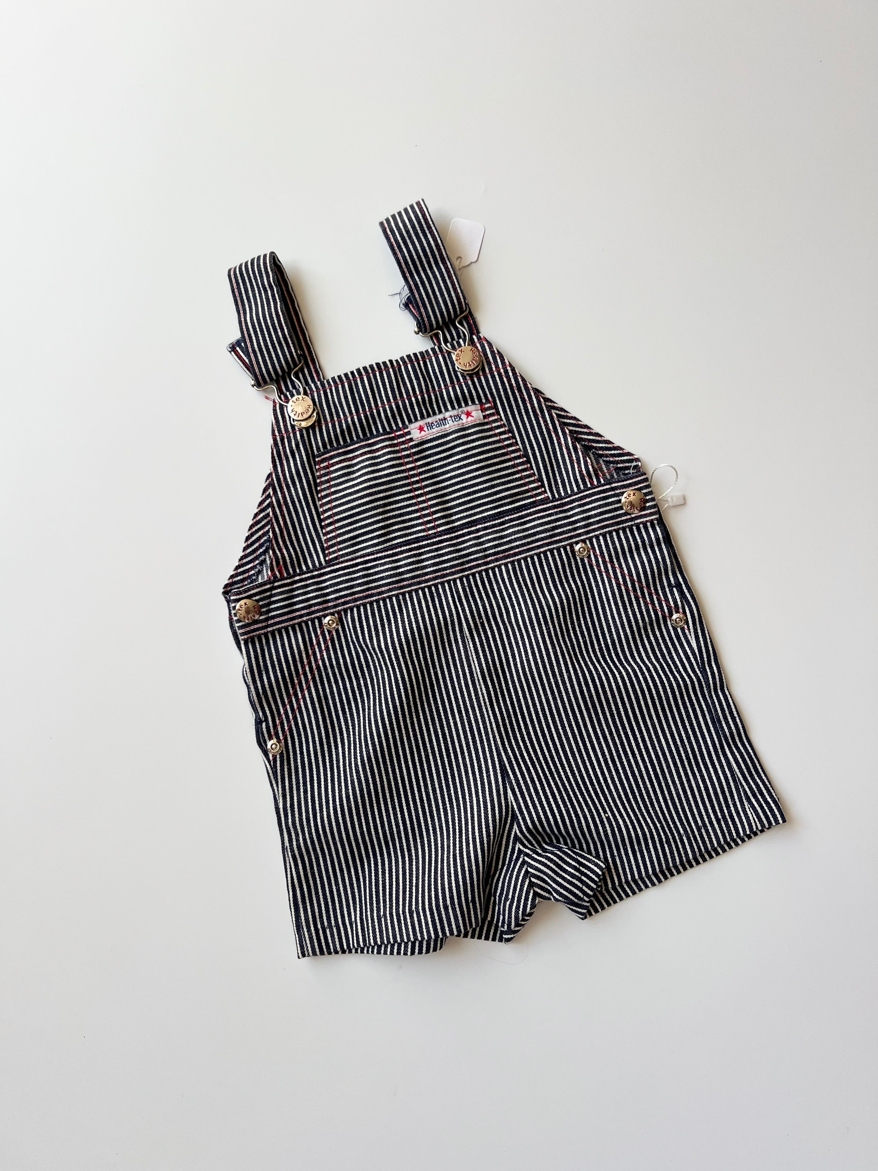 Vintage Healthtex Striped Shorteralls 1-2 Years
