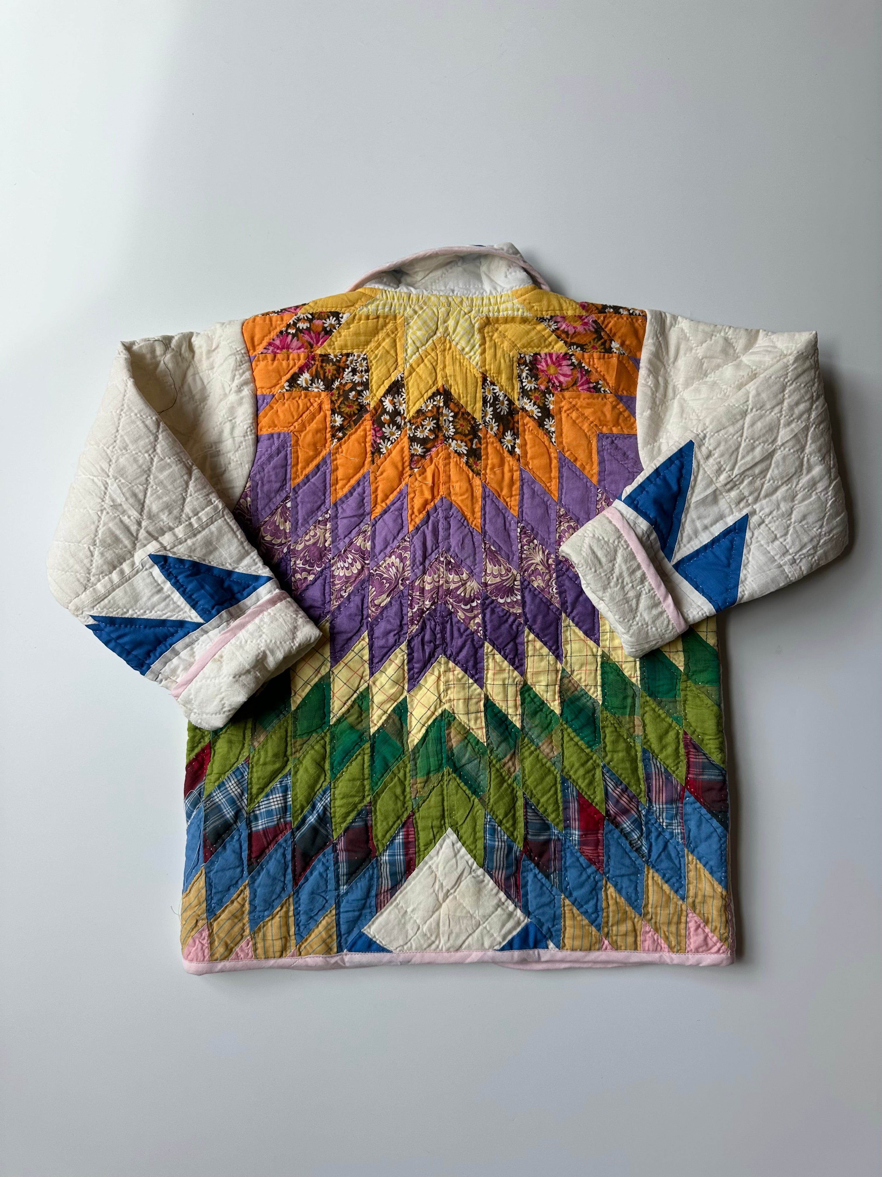 Upcycled Quilt Jacket 7 Years