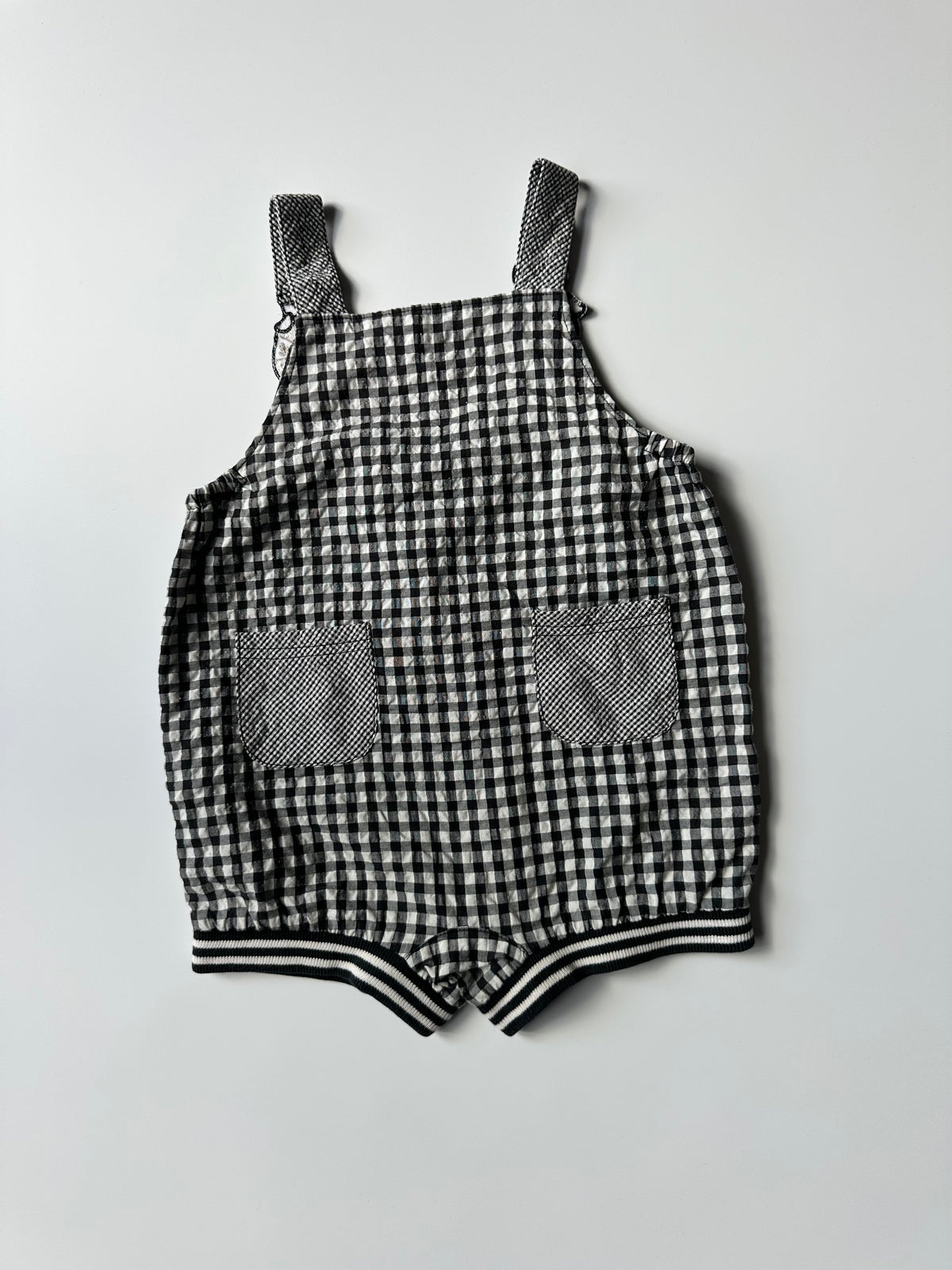 Pingu Gingham Dungaree Shorts 1-2 Years