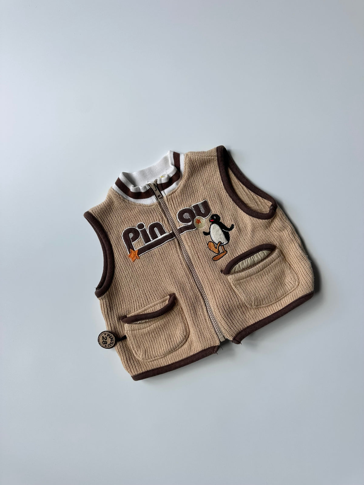 Pingu Zip Up Sleeveless Jumper 1-2 Years