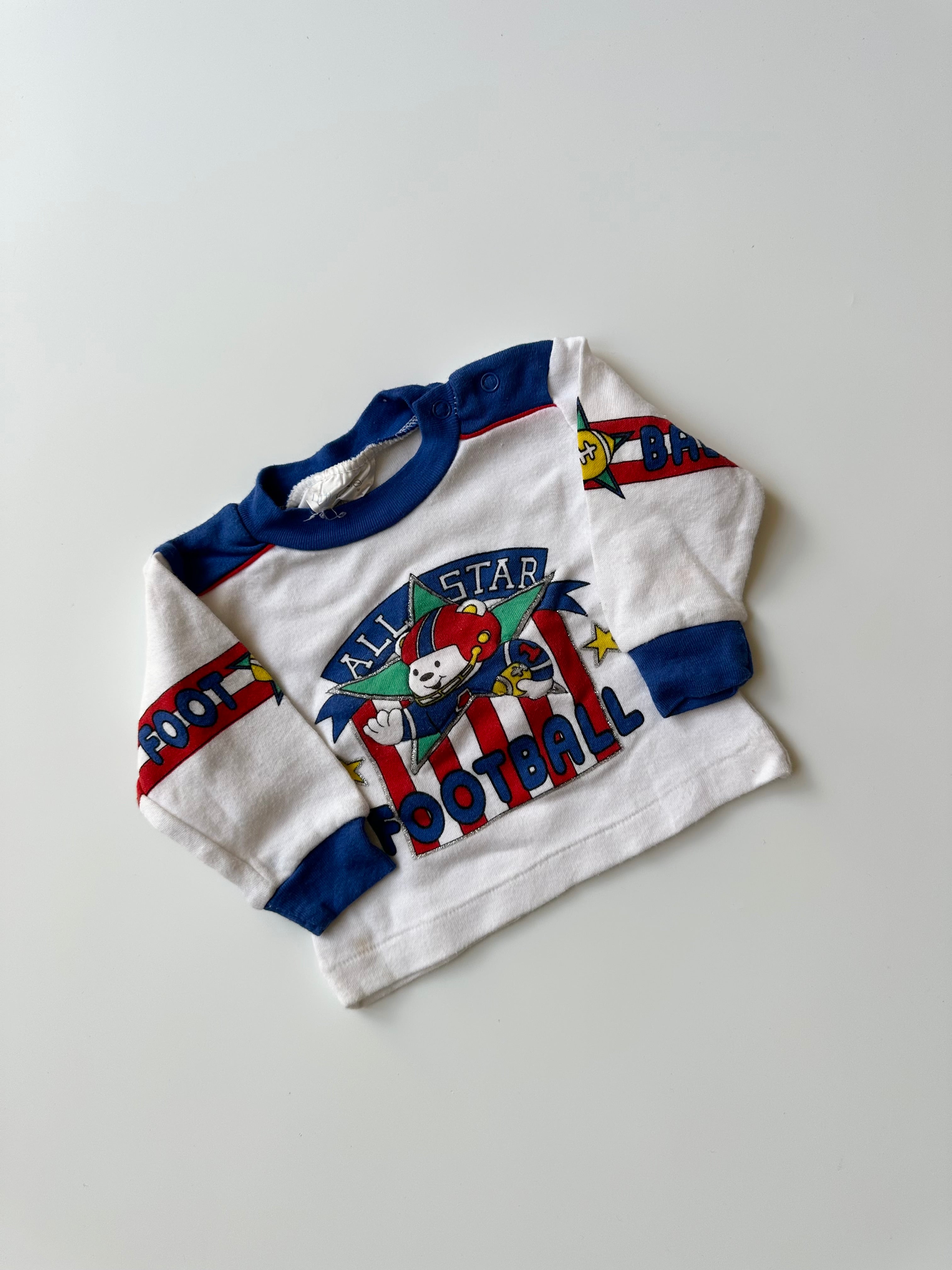 Vintage American Football Themed Top 9-12 Months