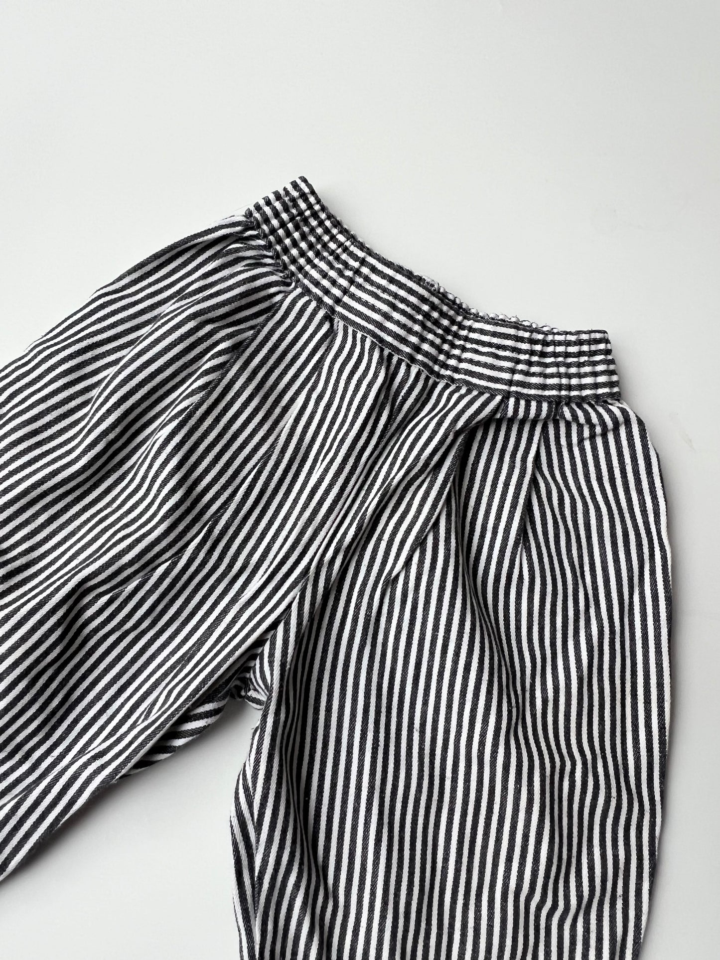 Vintage Kids Black and White Striped Trousers 2-3 years