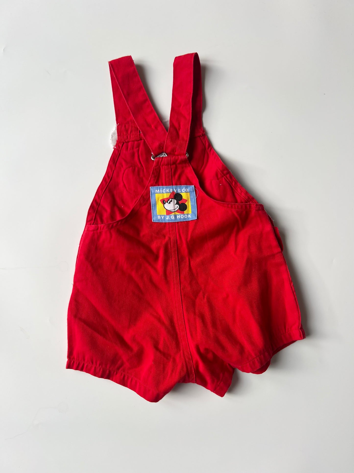 Vintage Disney Mickey Mouse Shorteralls 12 Months