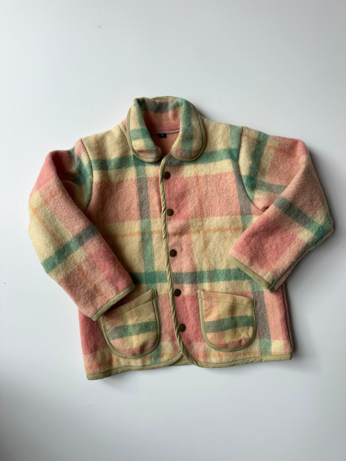 Upcycled Wool Blanket Jacket 5-6 Years