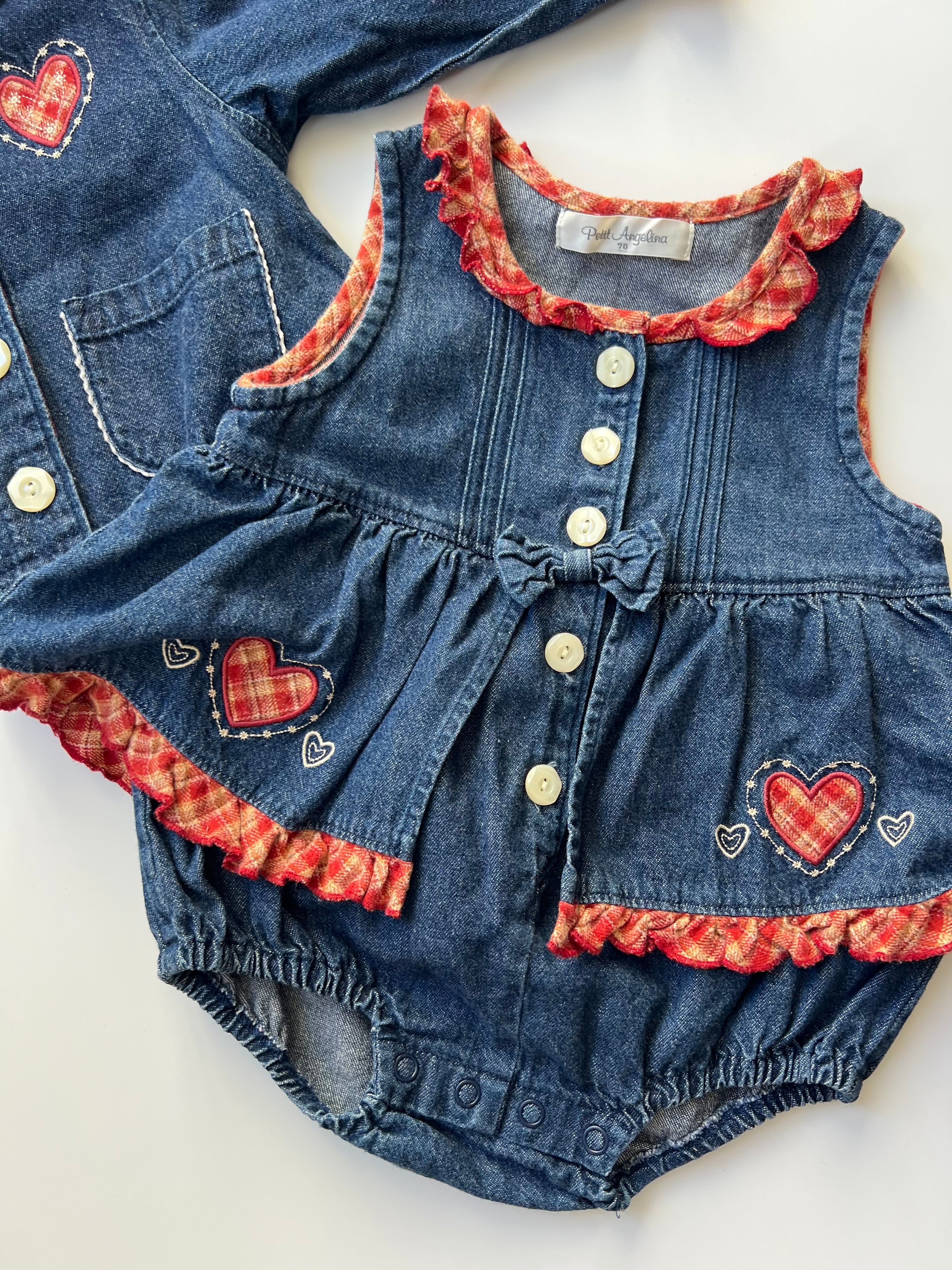 Vintage Petit Angelina Romper & Jacket Set 9-12 Months