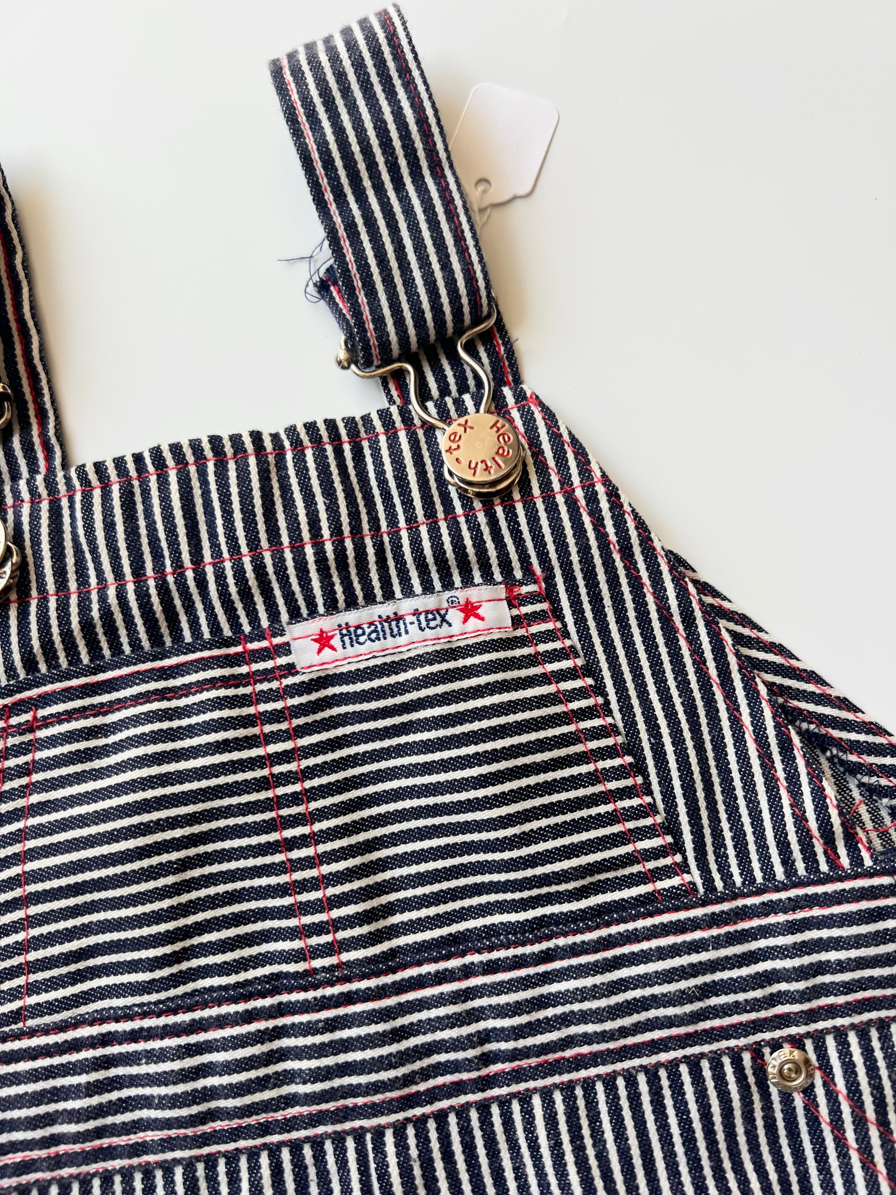 Vintage Healthtex Striped Shorteralls 1-2 Years