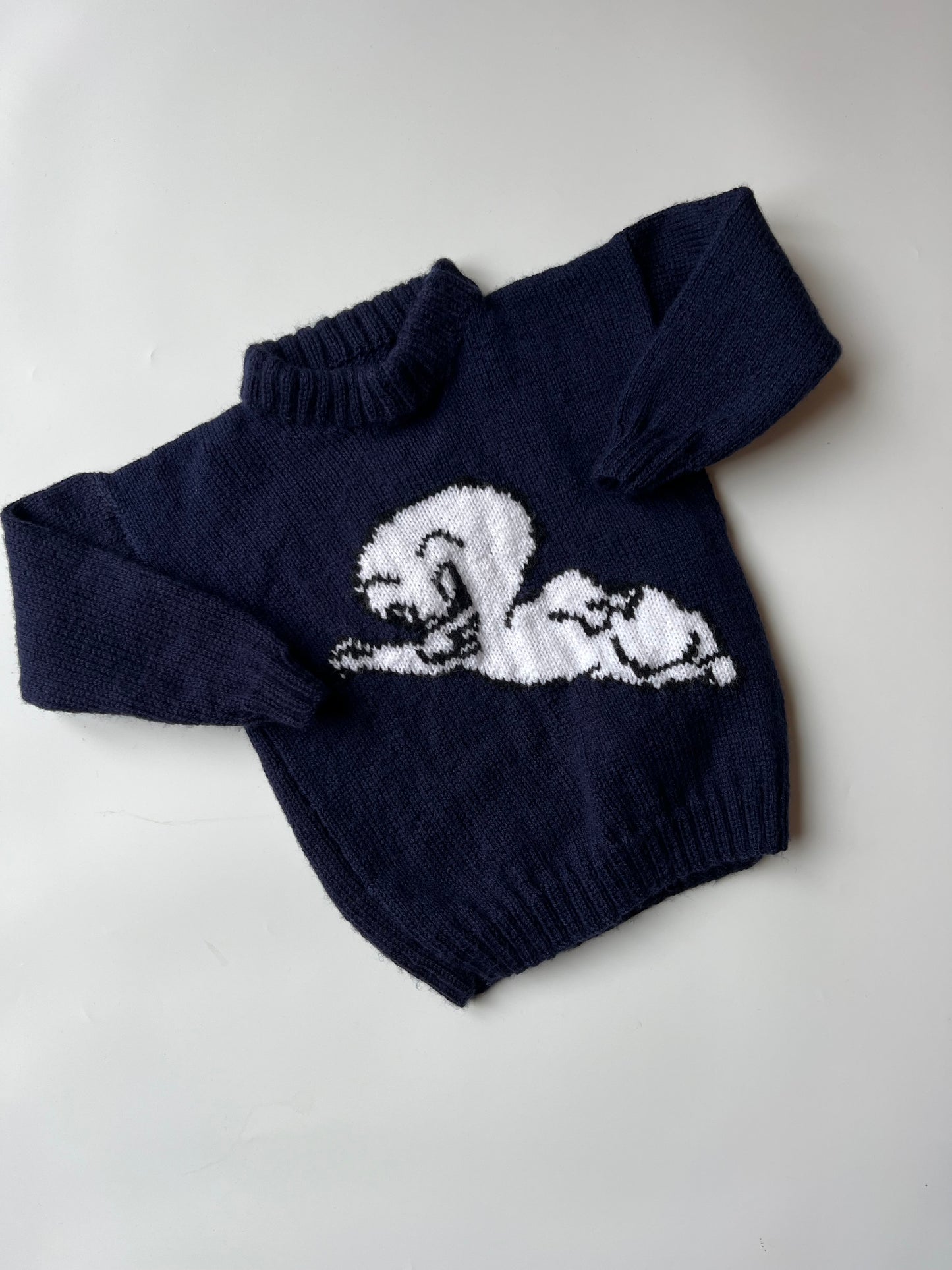 Hand Knitted Caspar The Ghost Jumper 3-5 Years