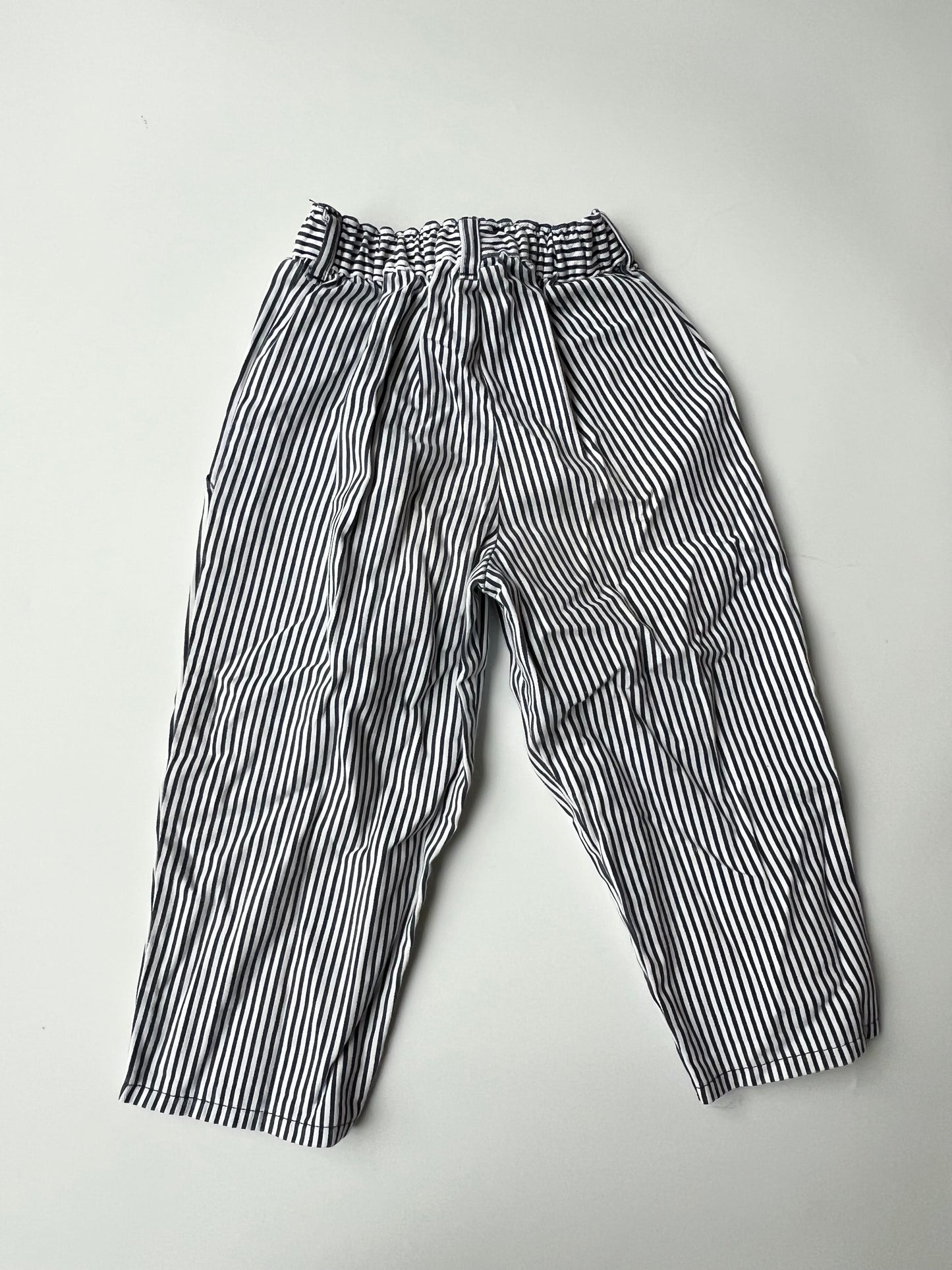 Vintage BHS Blue and White Striped Trousers 2-3 years