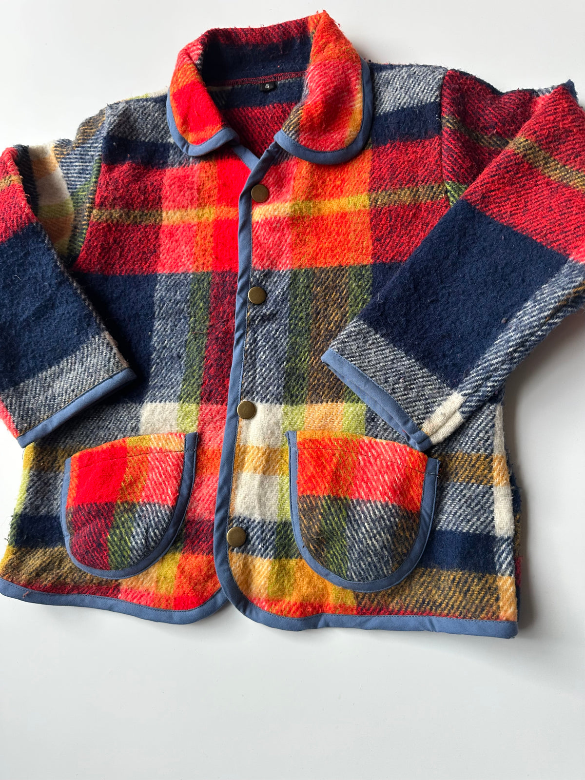Upcycled Blanket Jacket 4-5 Years