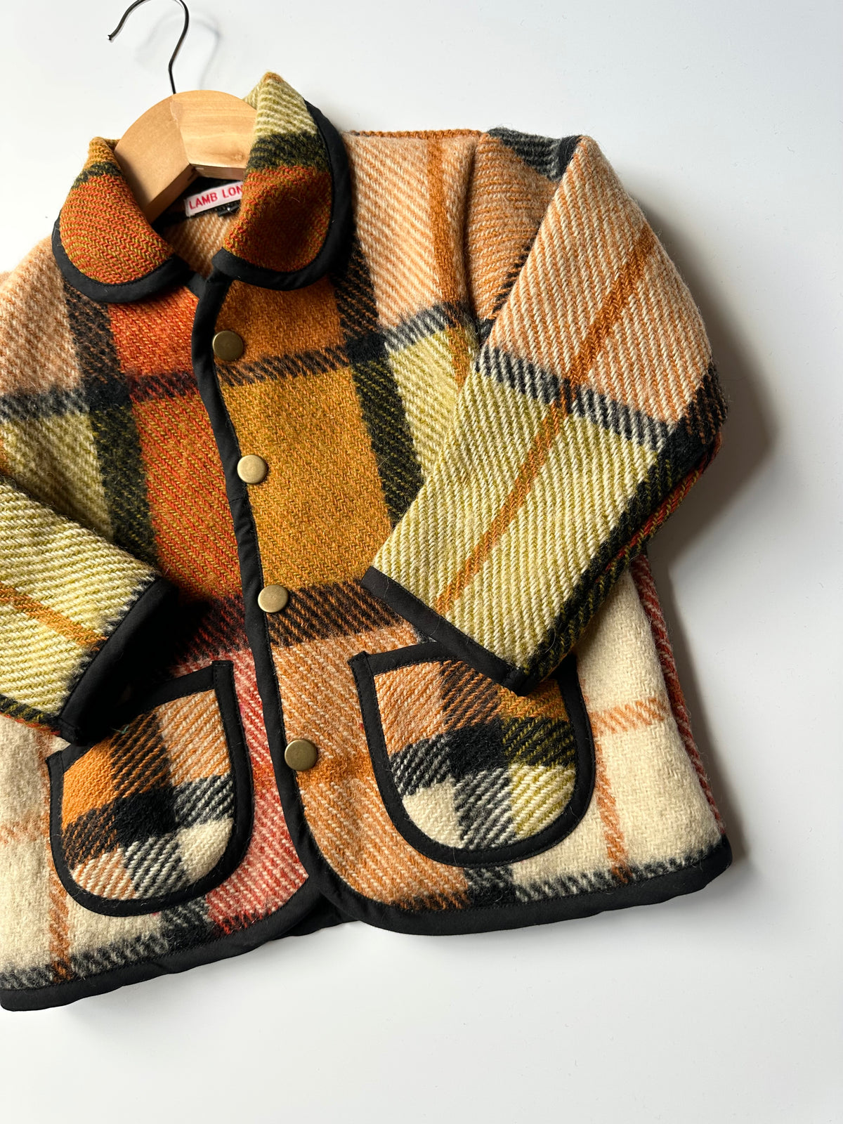 Upcycyled Wool Blanket Jacket 1-2 Years