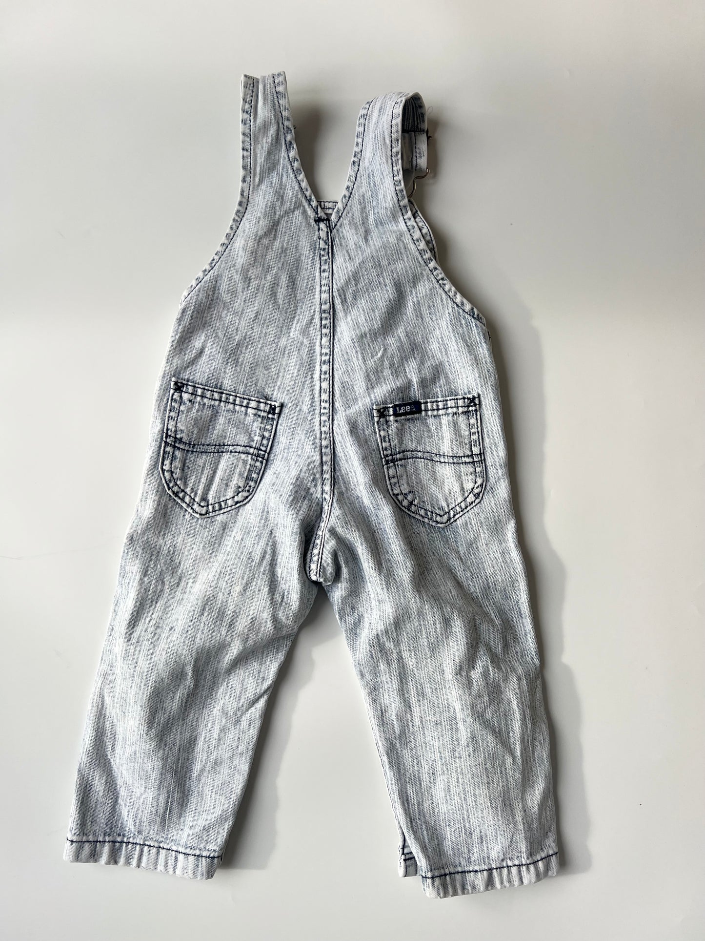 Vintage Lee Acid Wash Dungarees  18-24 months