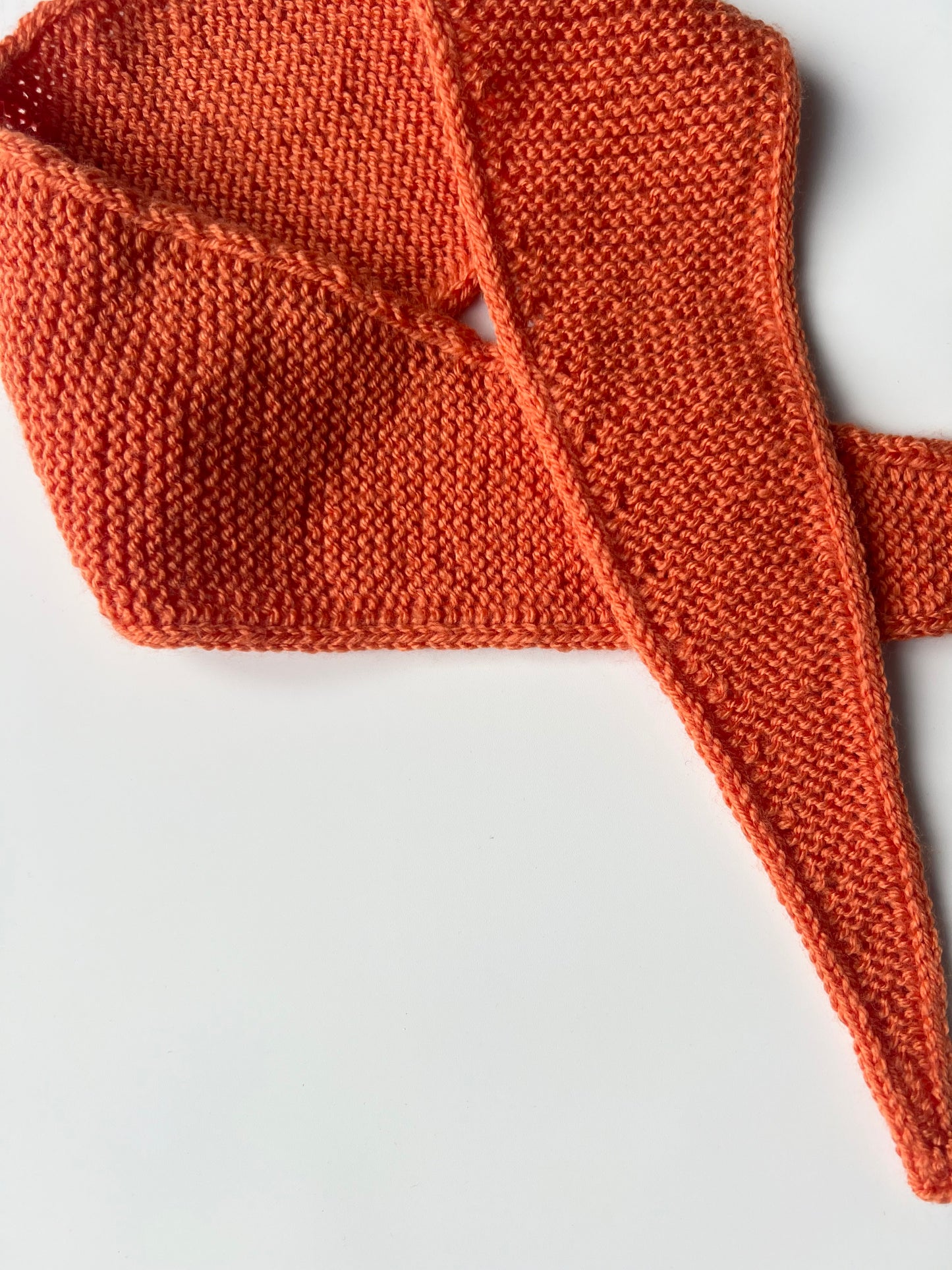 Hand Knitted Sophie Scarf Orange - Fit Adult or Child