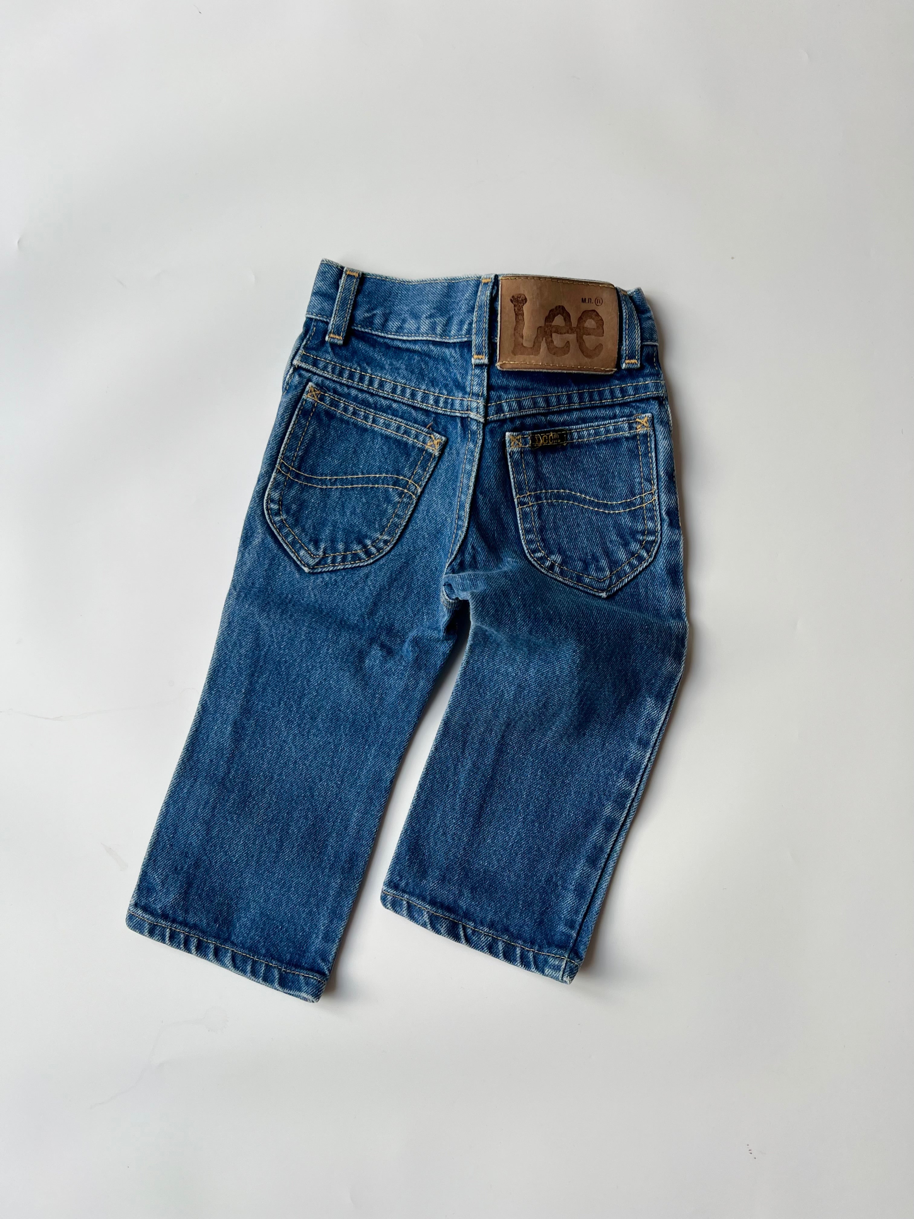 Vintage Kids Lee Denim Dungarees 12 Months