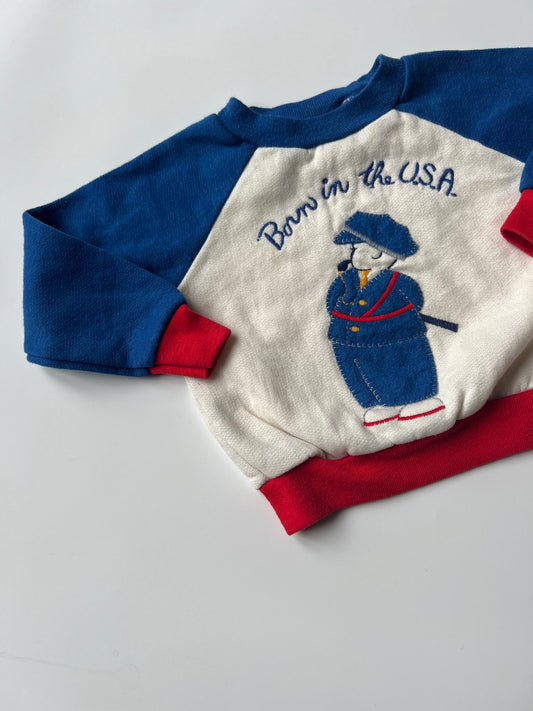 Vintage ‘Born in the USA’ 🇺🇸 Sweatshirt 18-24 Months