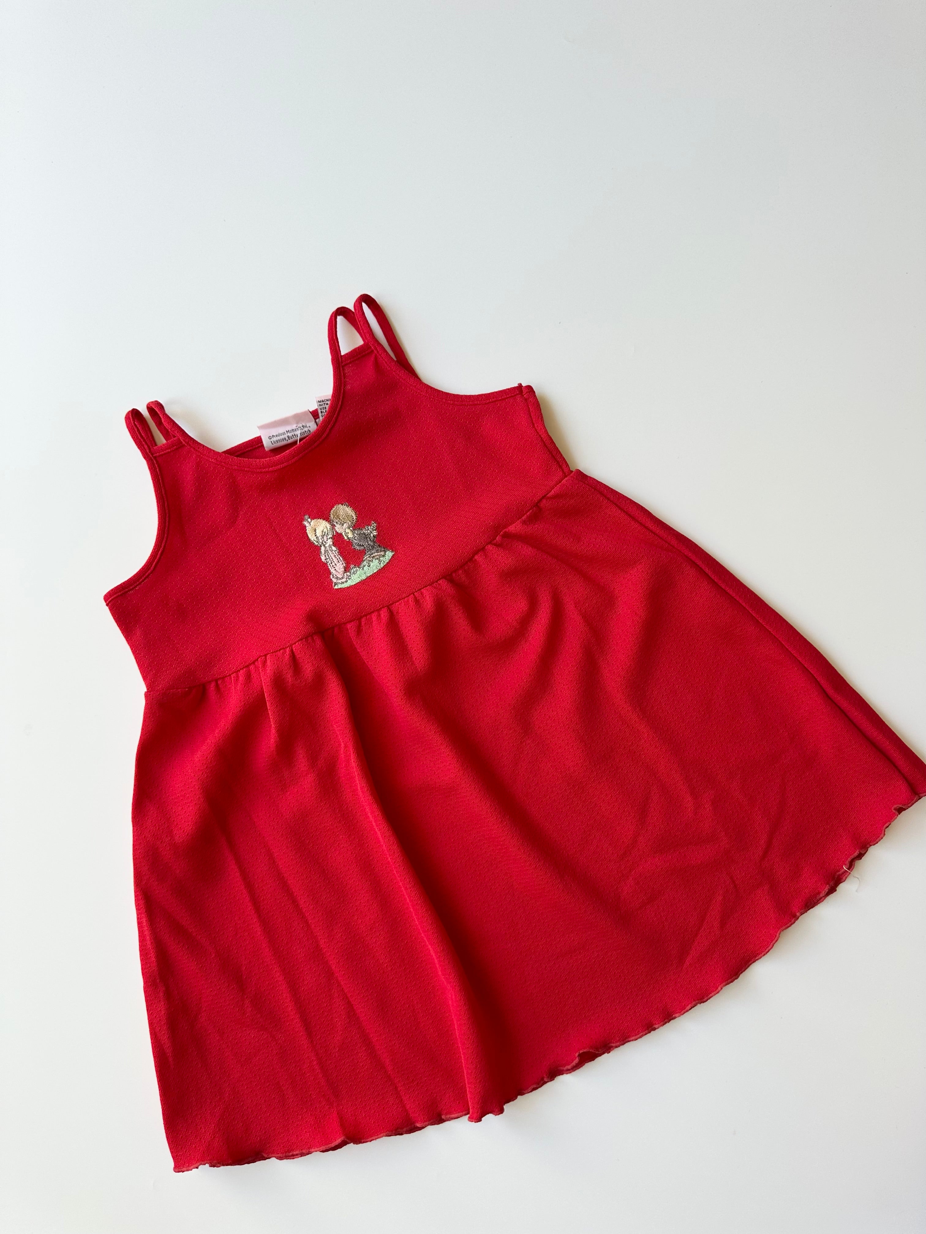 Vintage Precious Moments Red Dress 3-4 Years