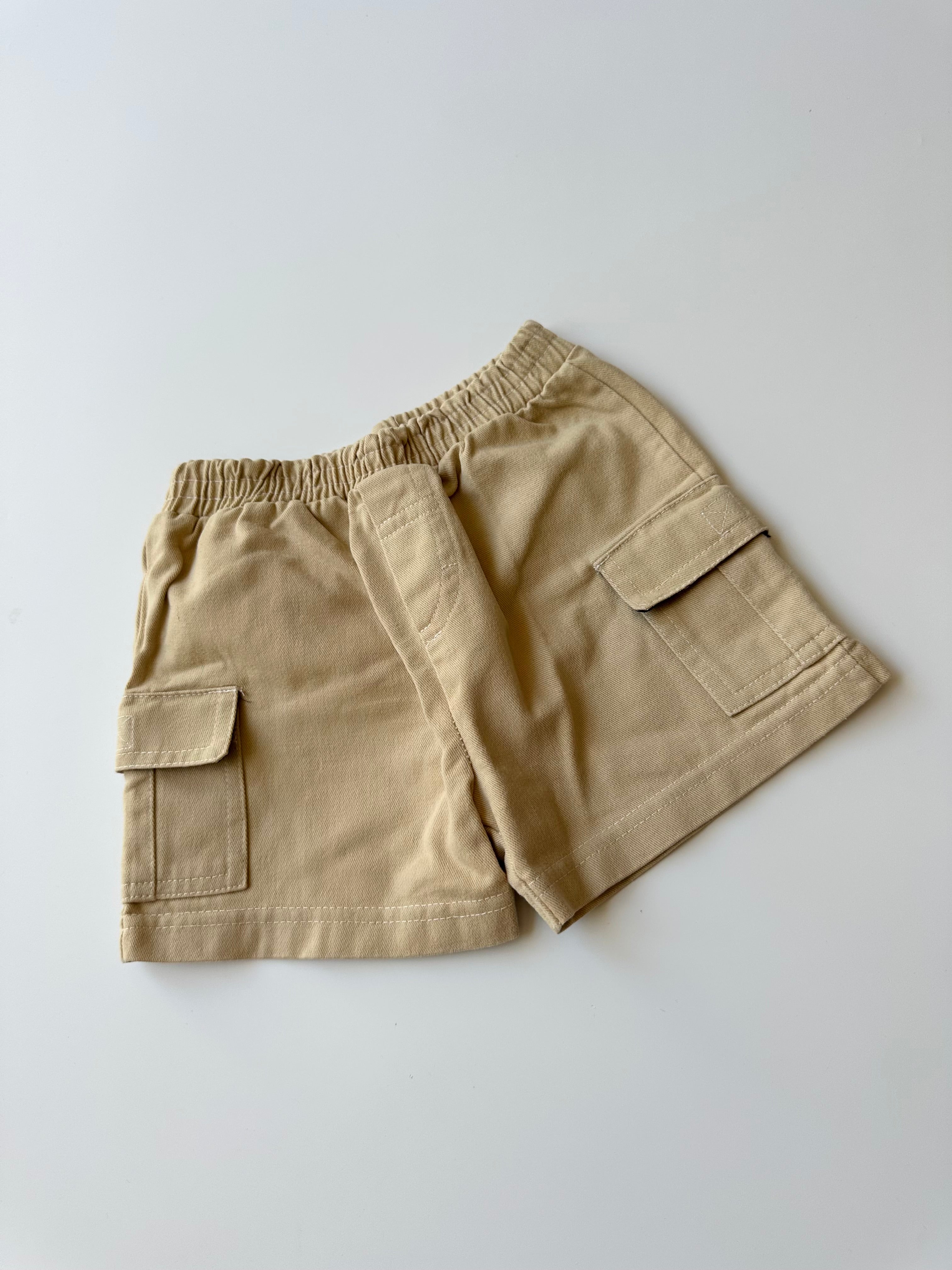 Vintage Disney Merch ❤️ Beige Cargo Shorts 6-9 Months