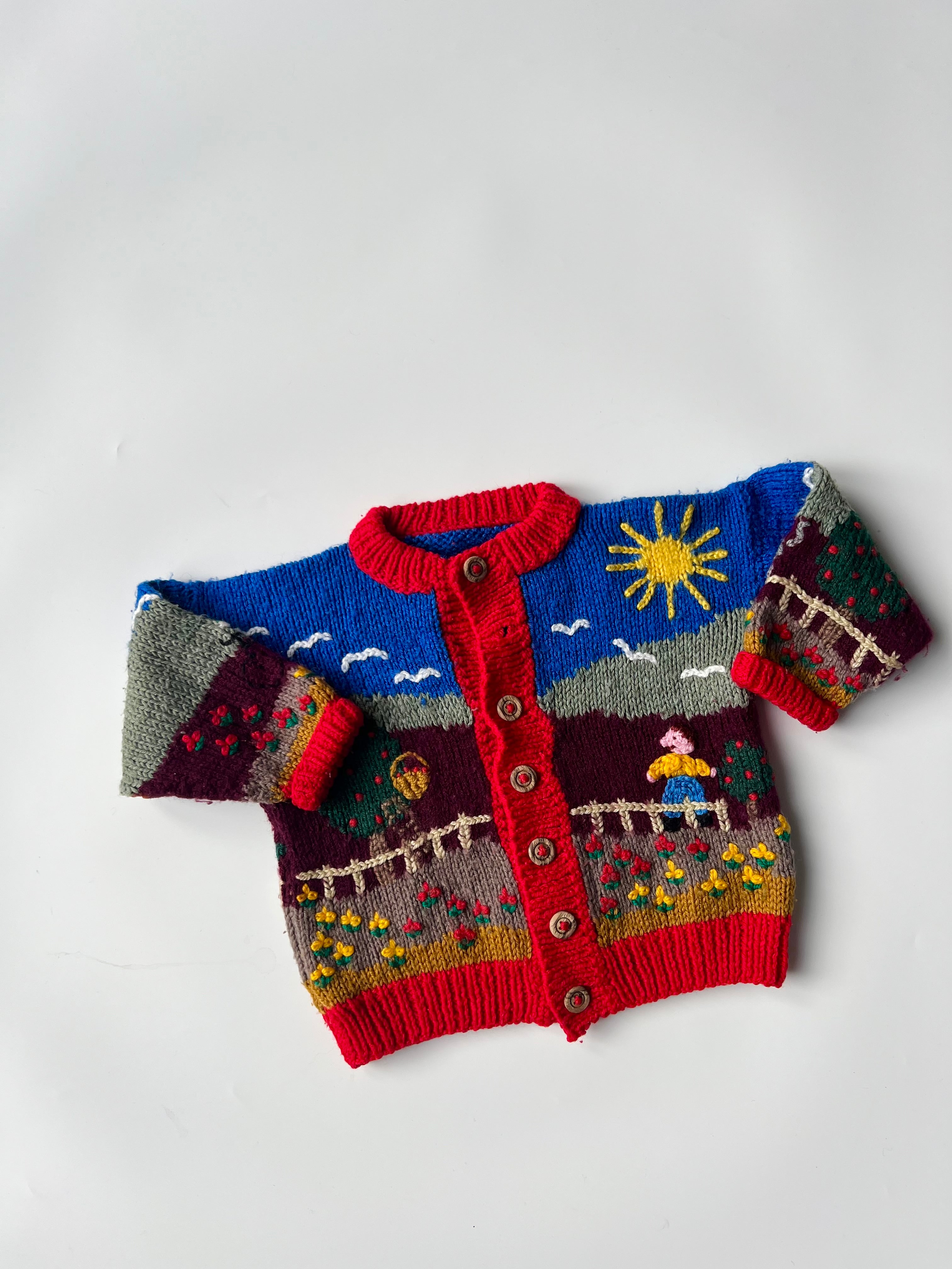 Knitted Apple Harvest Jumper 12-18 Months