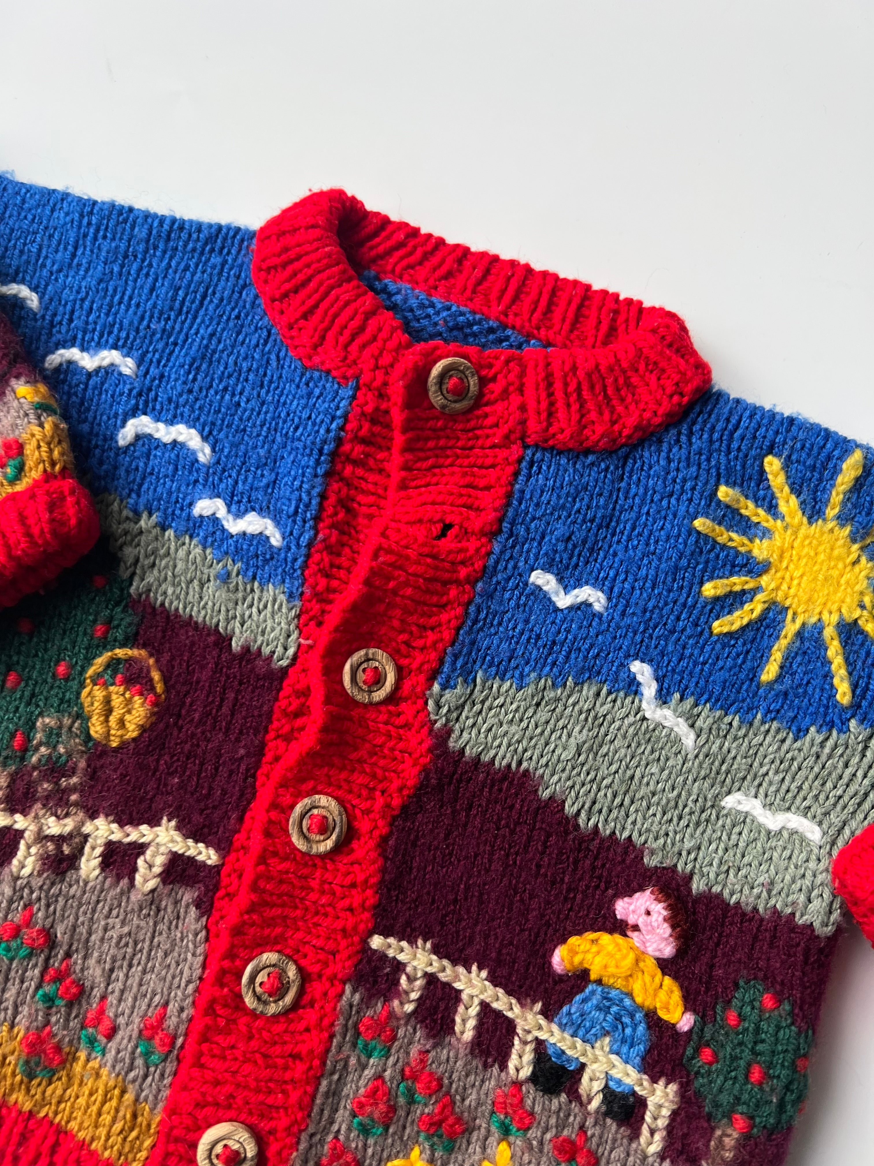 Knitted Apple Harvest Jumper 12-18 Months