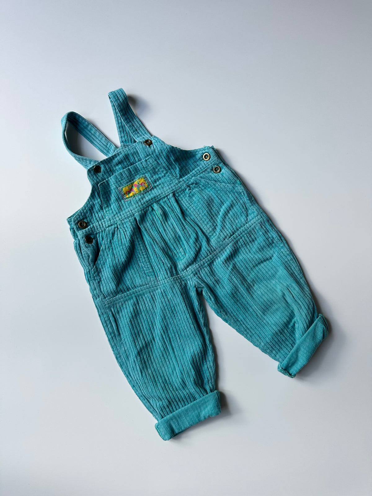 Vintage Blue Cord Dungarees 12-18 Months