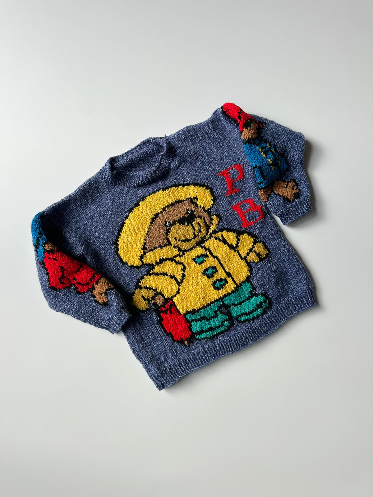 Hand-Knitted Paddington Bear Jumper 2-4 Years
