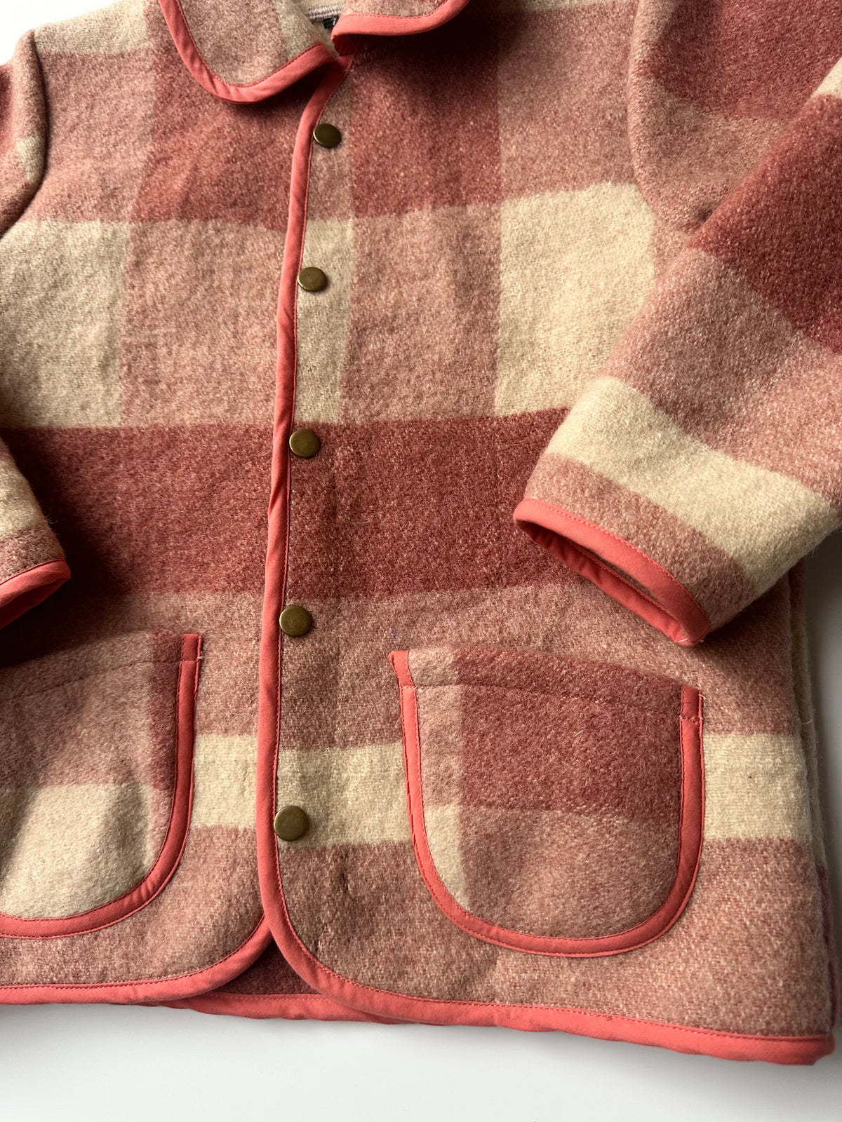 Upcycled Wool Blanket Jacket 7-9 Years